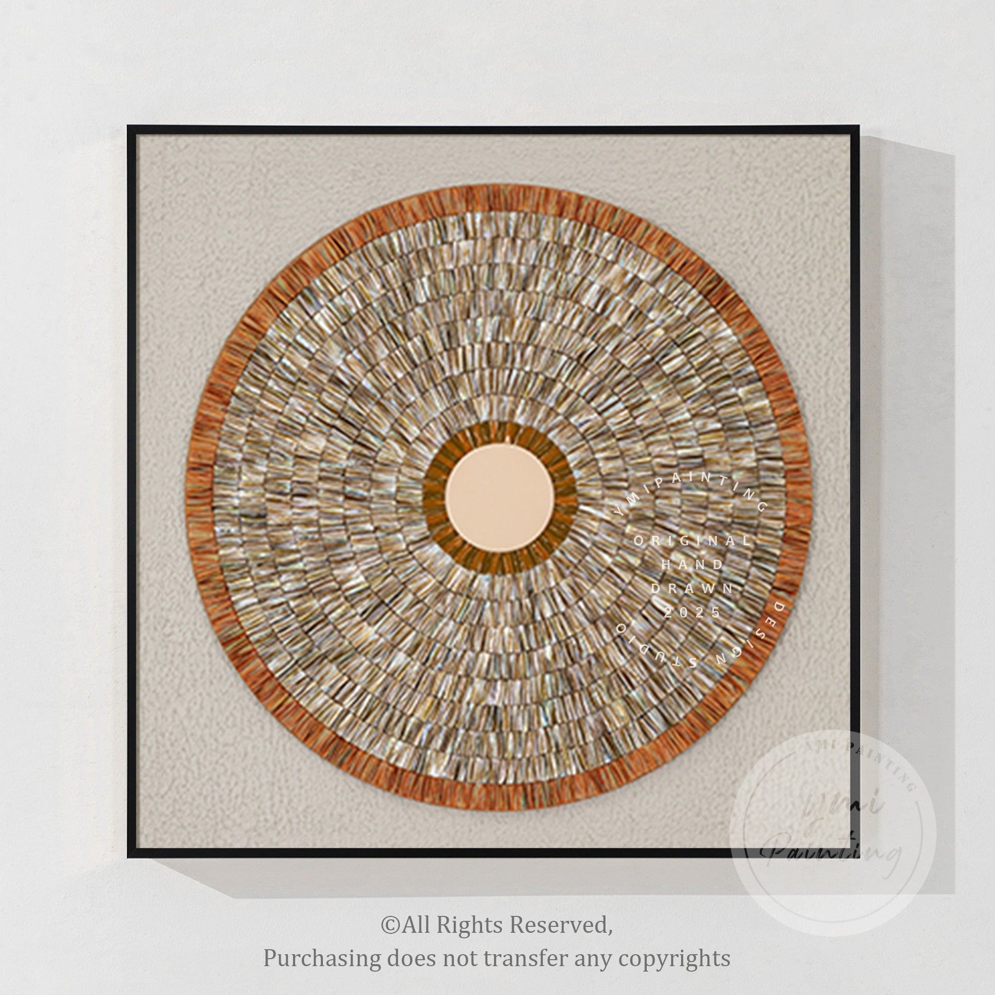 Circle 3D Art with Seashell