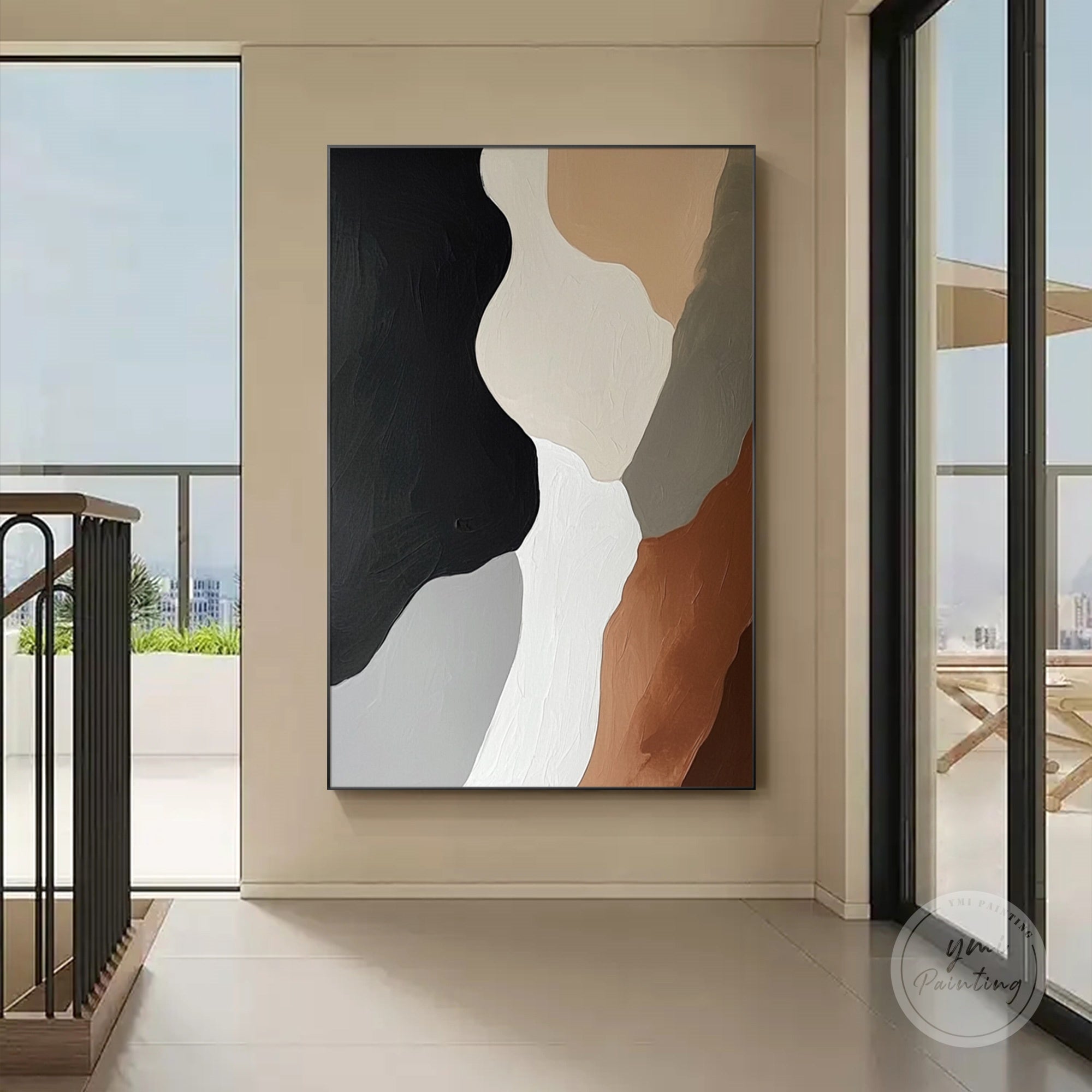 Neutral textured artwork that adds warmth and balance to modern homes.