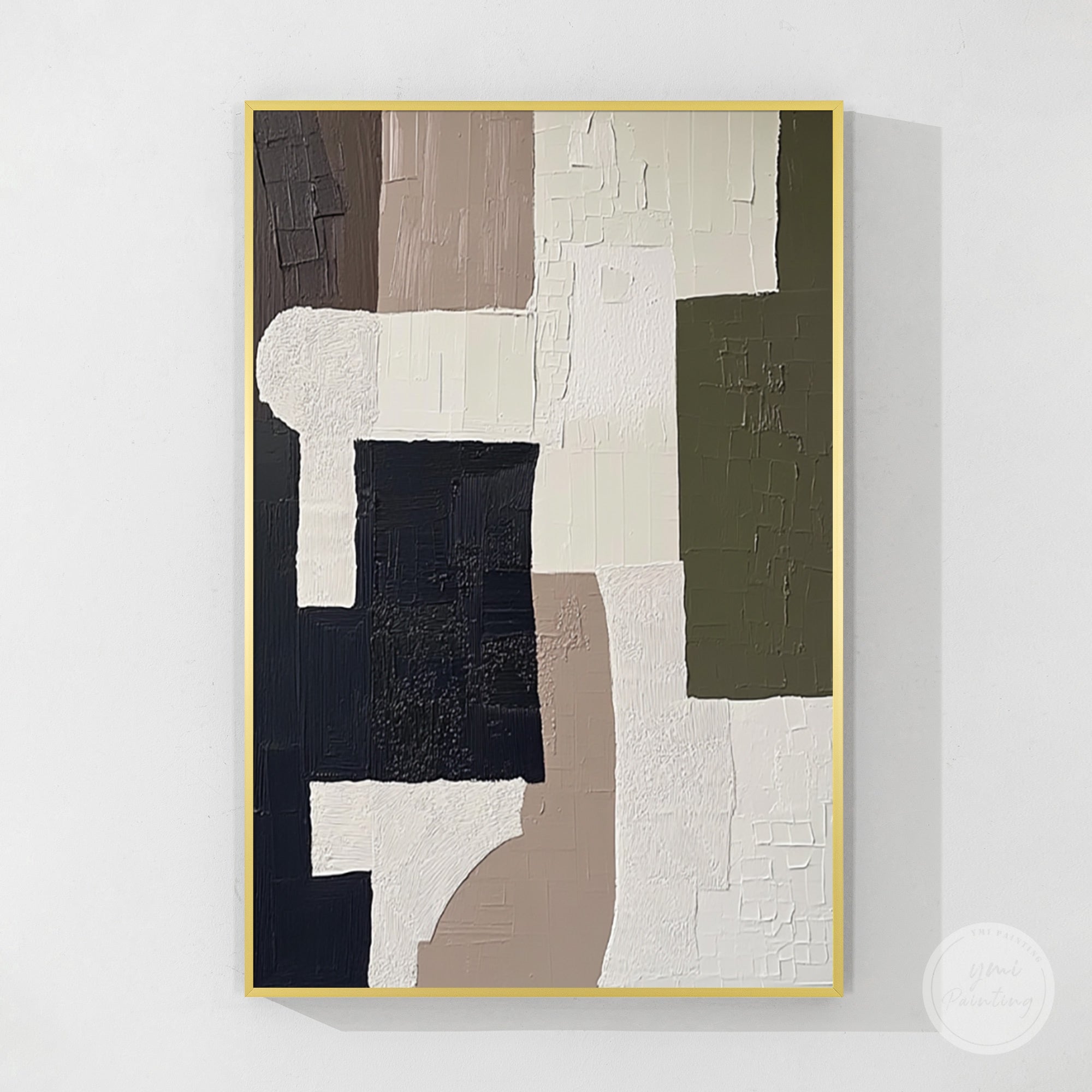 Abstract Color Block Canvas Wall Art on Large Canvas for Modern Homes 2