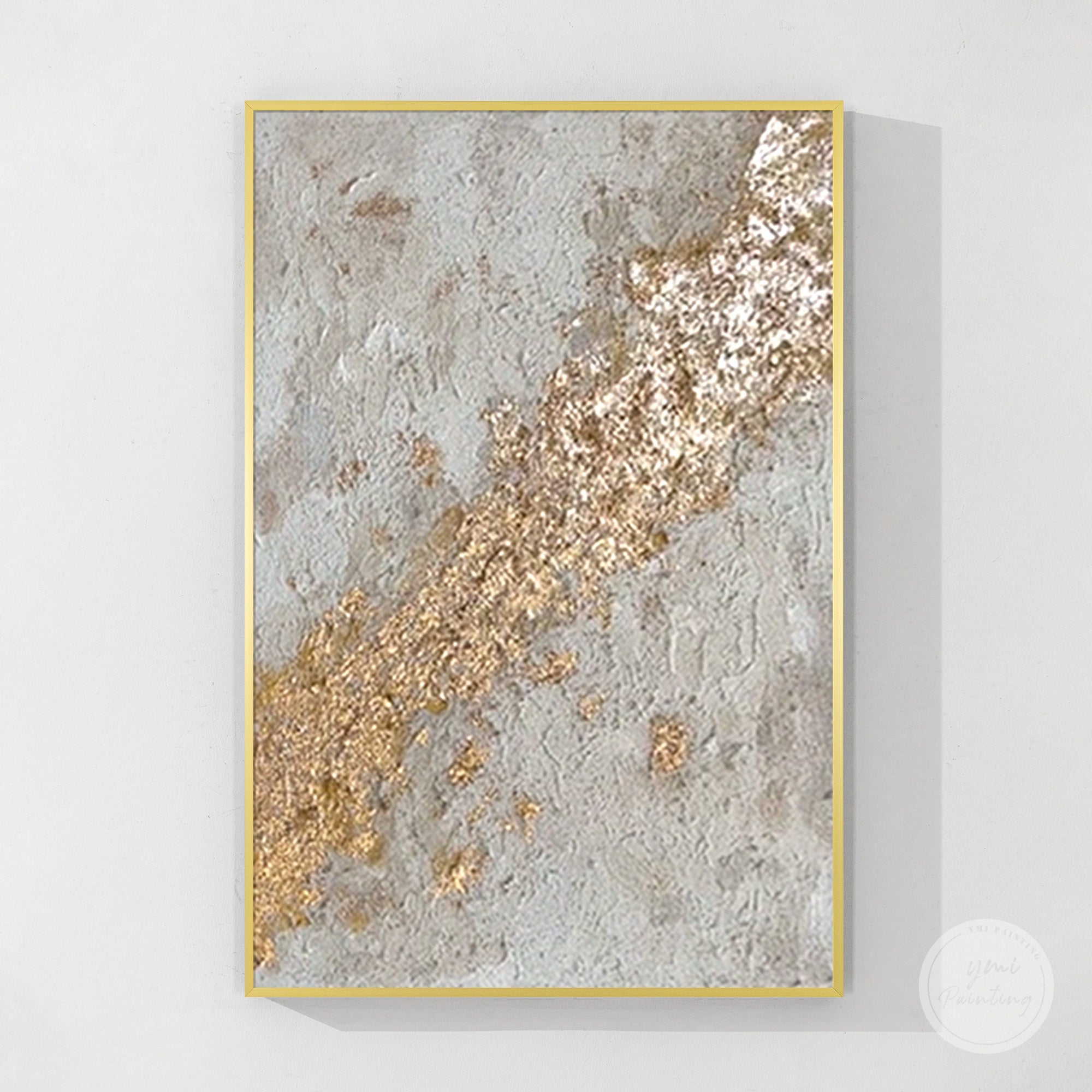 Modern luxury abstract canvas with plaster-like texture