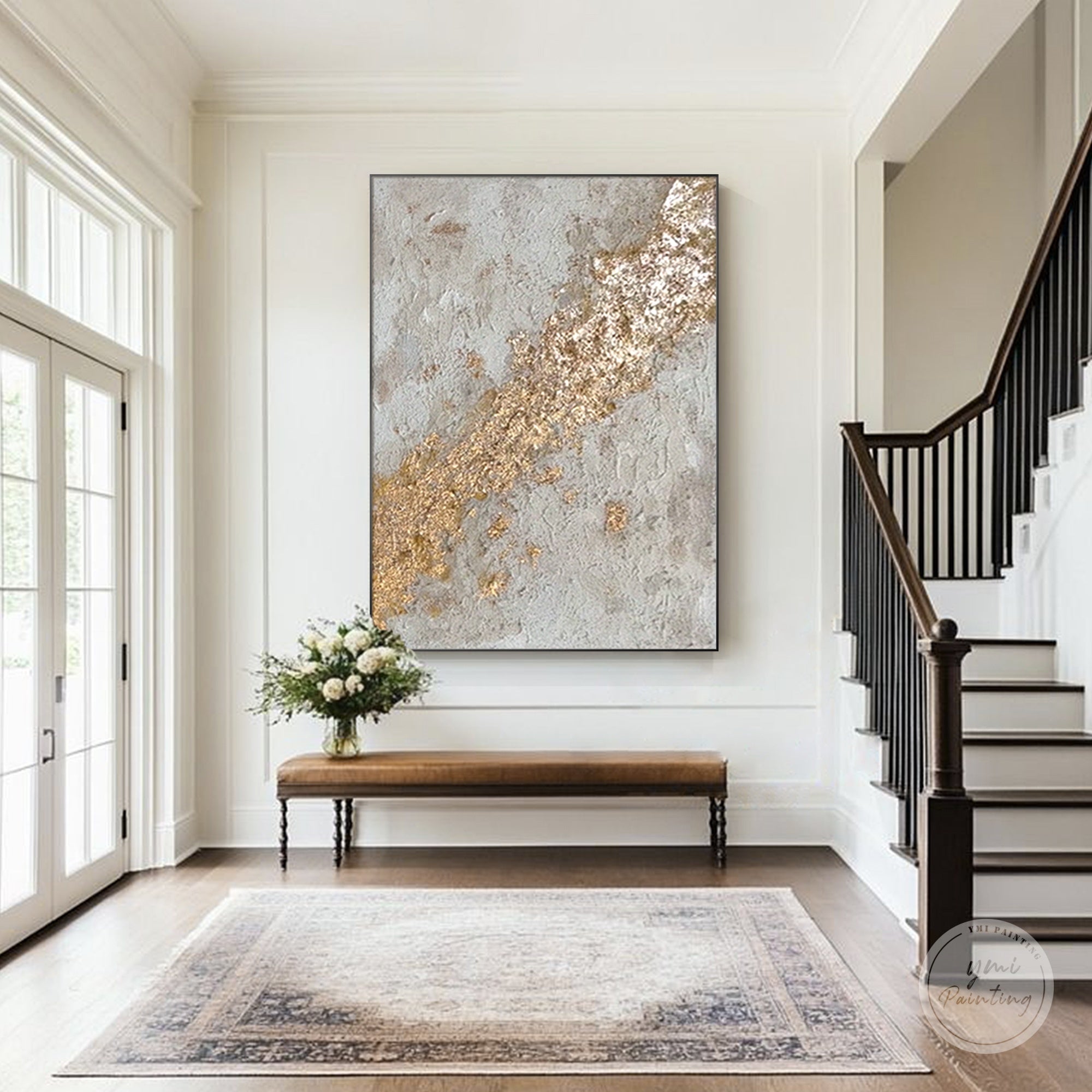 Luxury minimalist abstract wall art in neutral tones