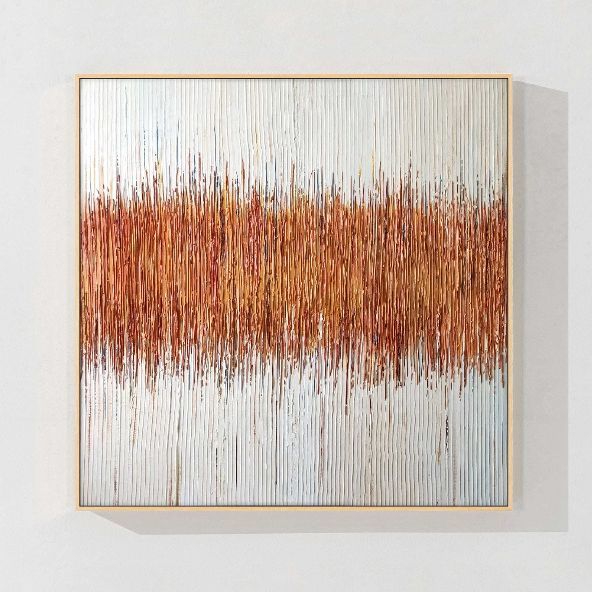 Abstract Terra Cotta Textured Wall Art Bohemian Earth Tone Painting