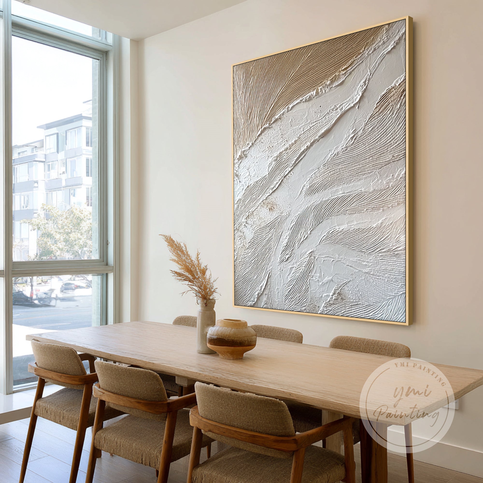 handgeschilderde abstracte canvas wanddecoratie eetkamerdecoratie