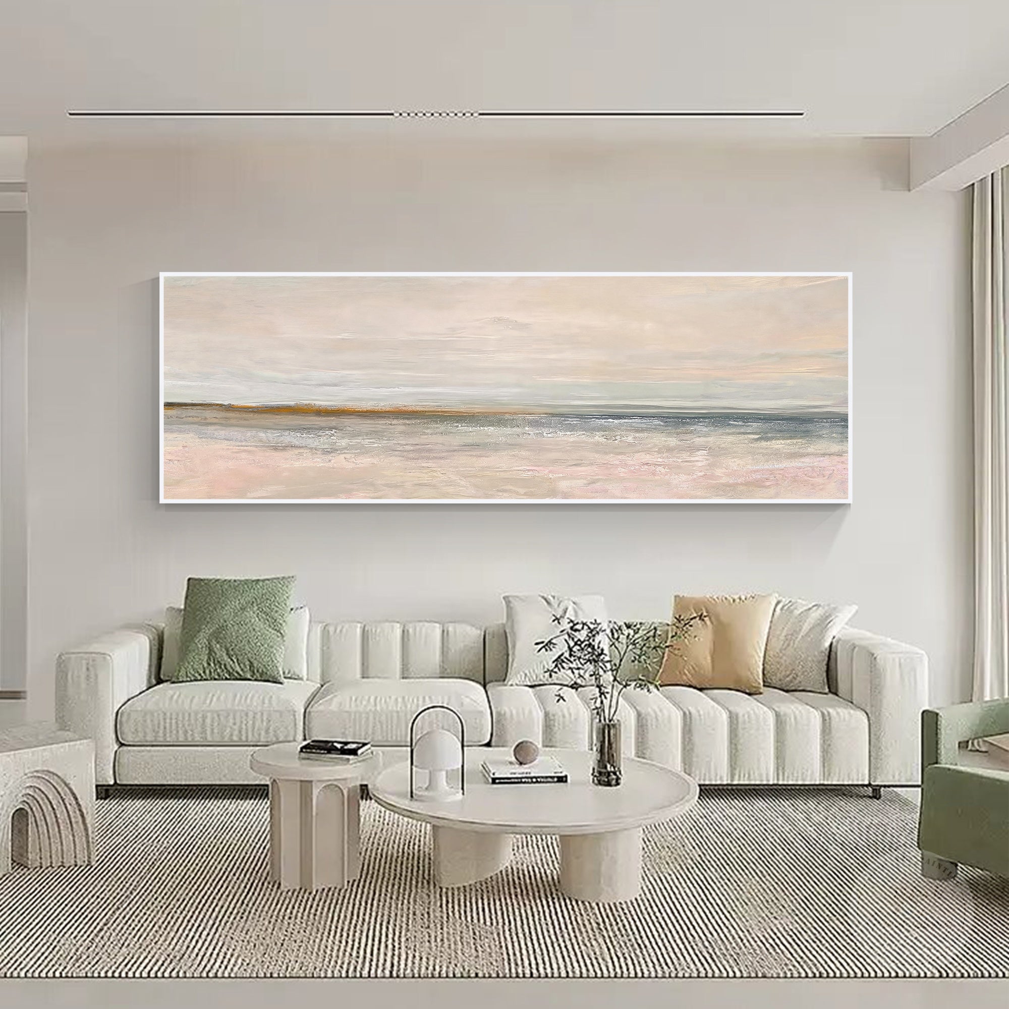 Minimalist textured landscape inspired wall painting