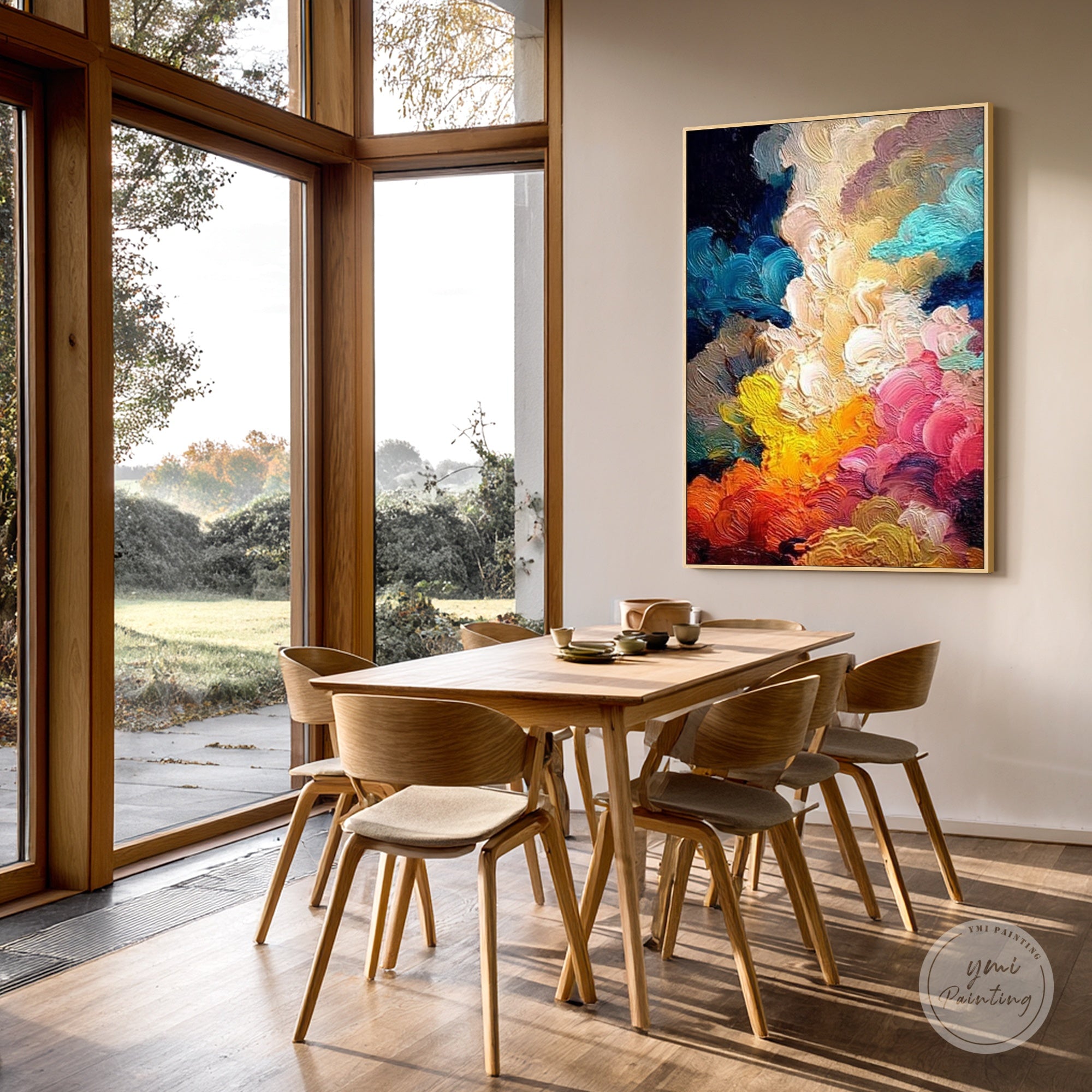 palette knife abstract painting rich texture design