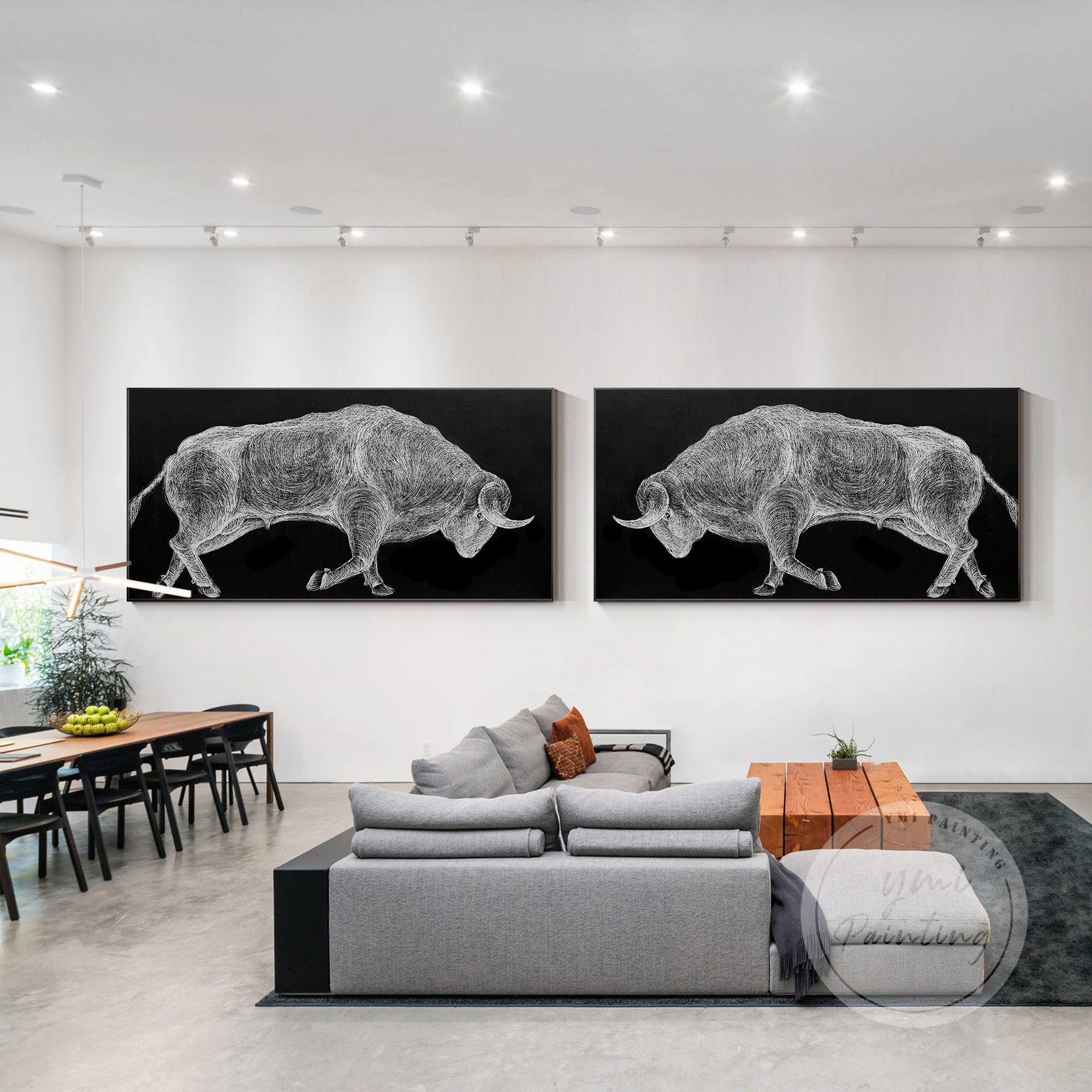 Powerful bull wall decor, handcrafted in silver tones, ideal for gifts for fathers or husbands.