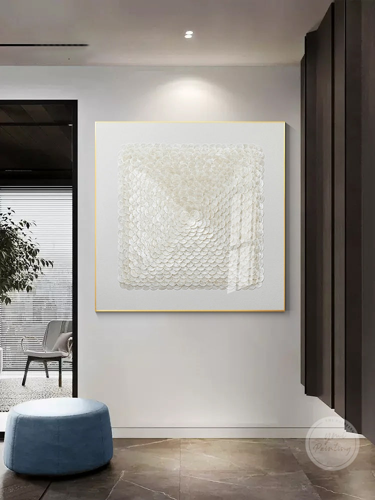Elegant transparent capiz artwork ideal for bedrooms, living rooms, or hallways.