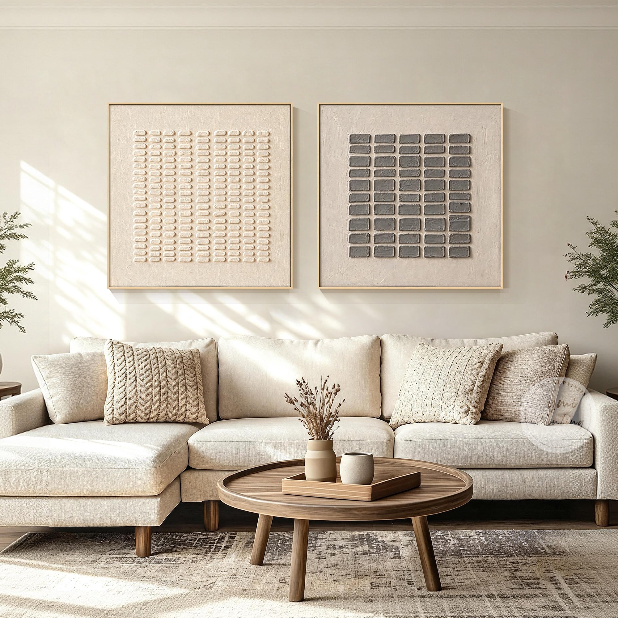 Contemporary 3D wall art with raised texture design