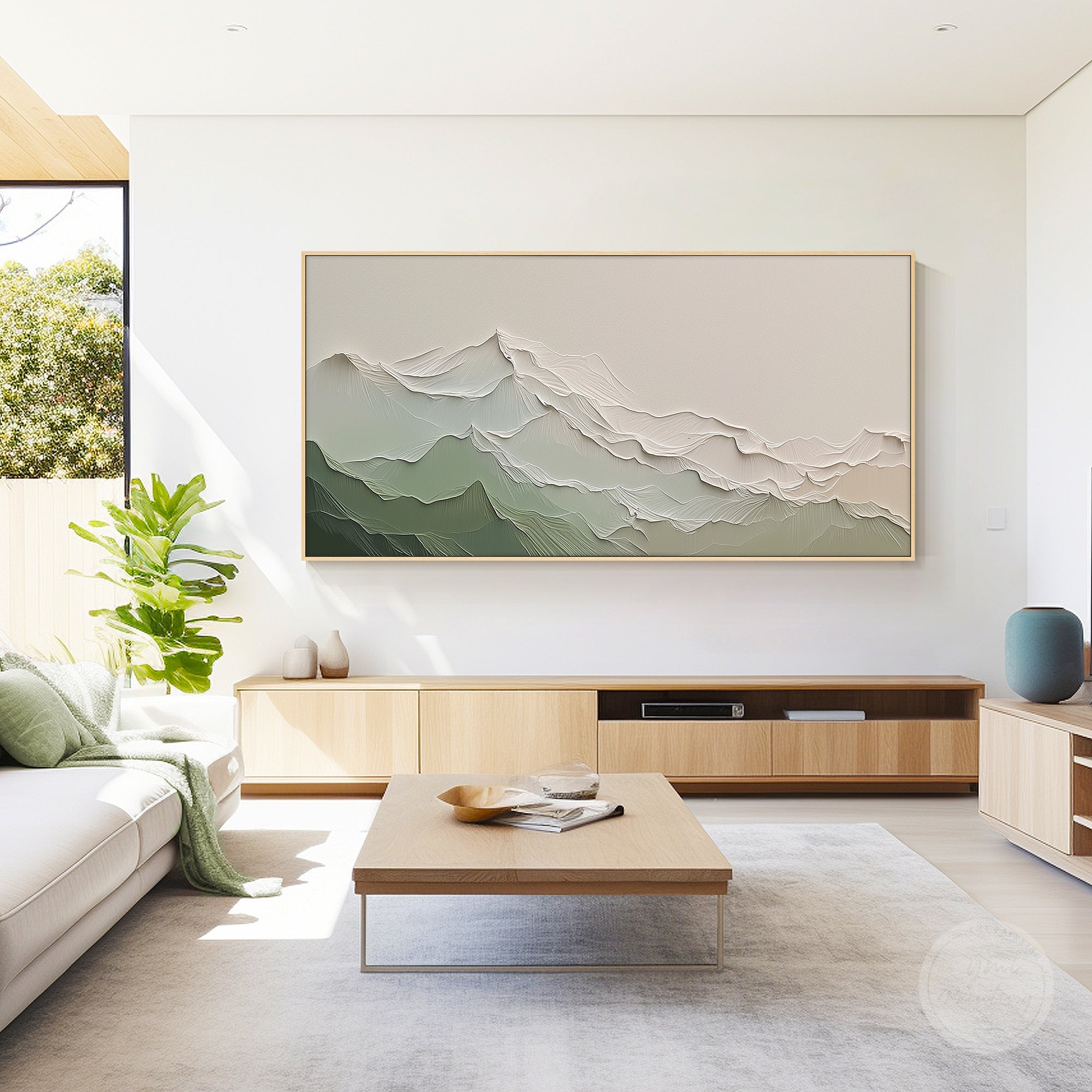 contemporary mountain canvas art