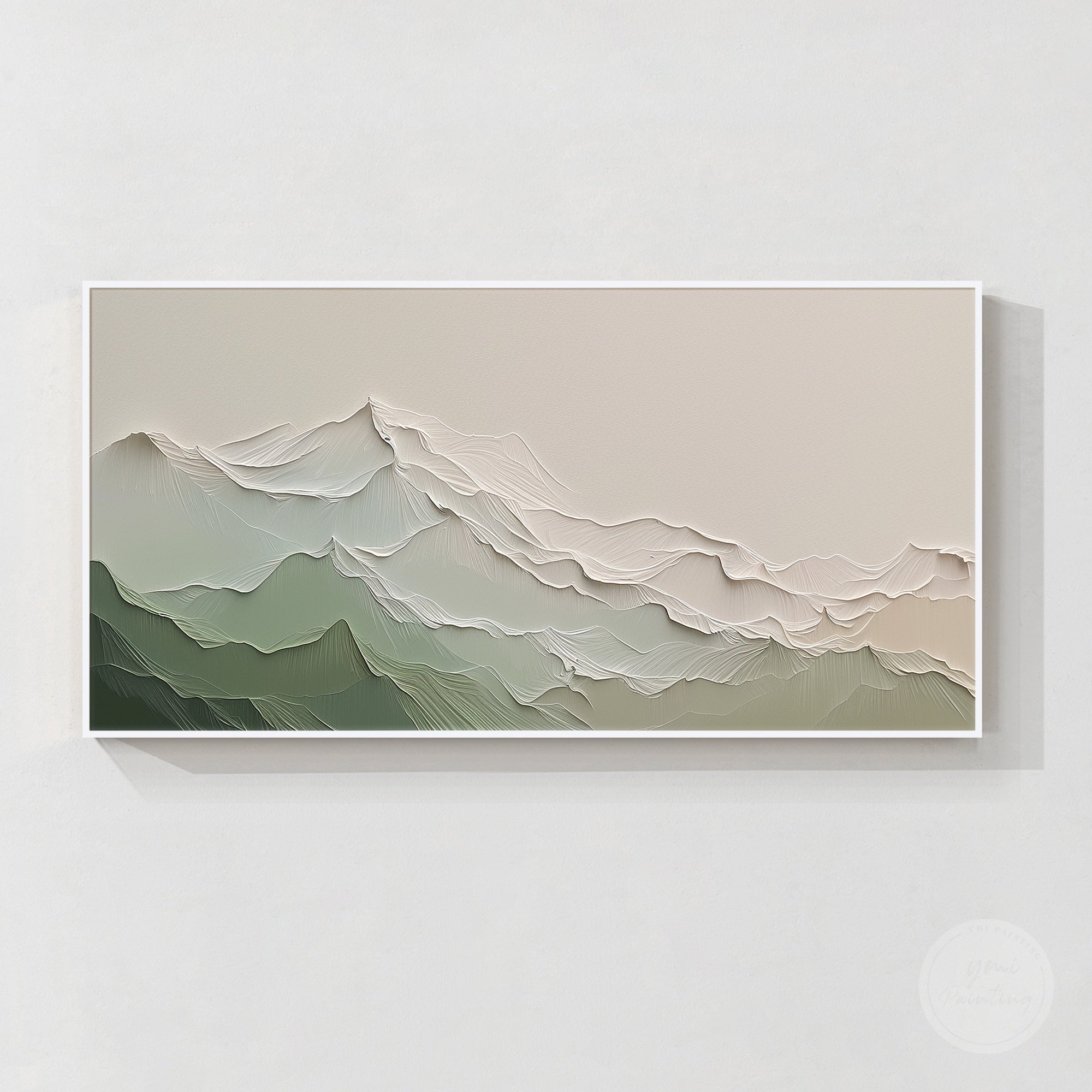 textured mountain art piece