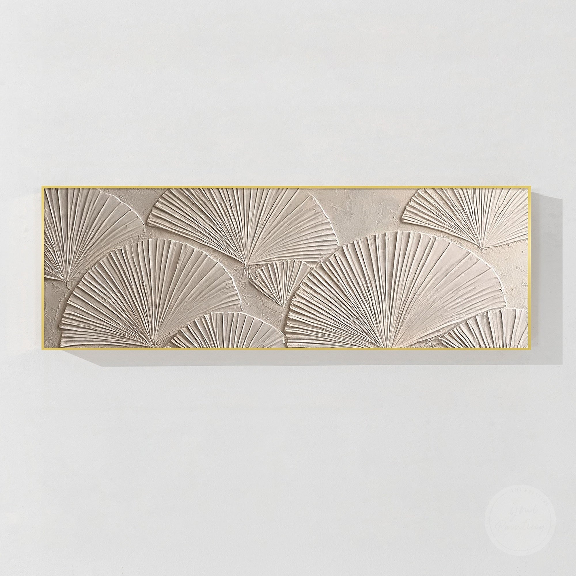 Luxury minimalist canvas with organic geometric forms