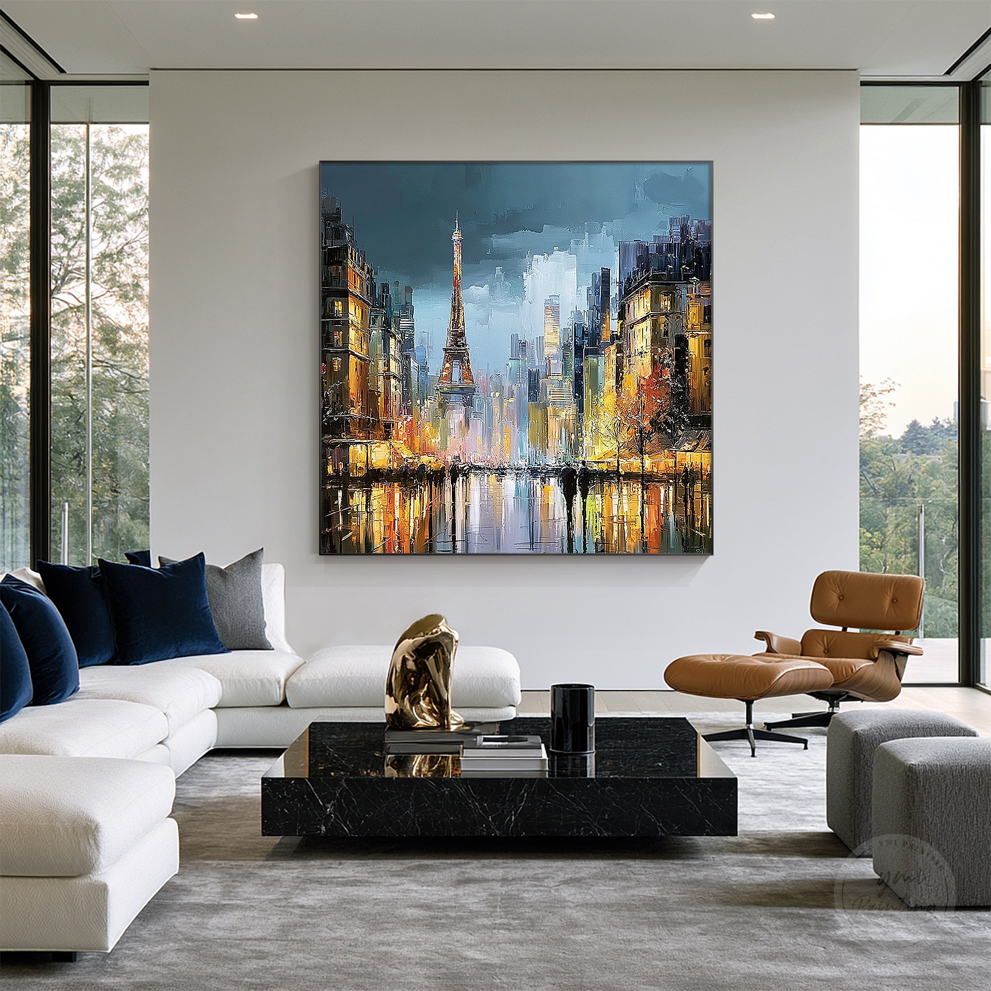 Romantic Paris travel inspired wall art canvas
