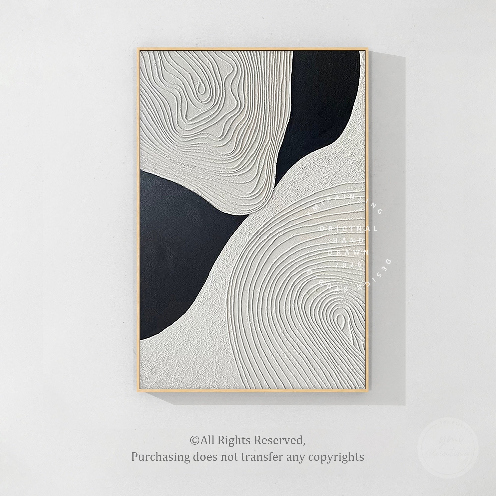 Handmade fiber textured abstract wall art