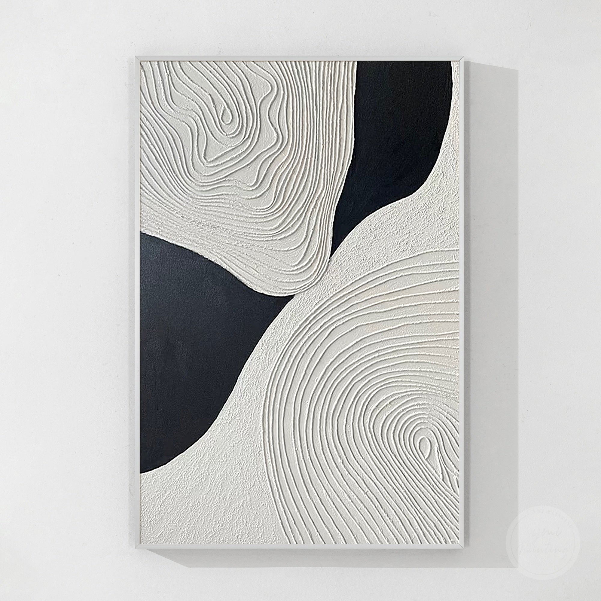 Abstract fiber line texture wall decoration