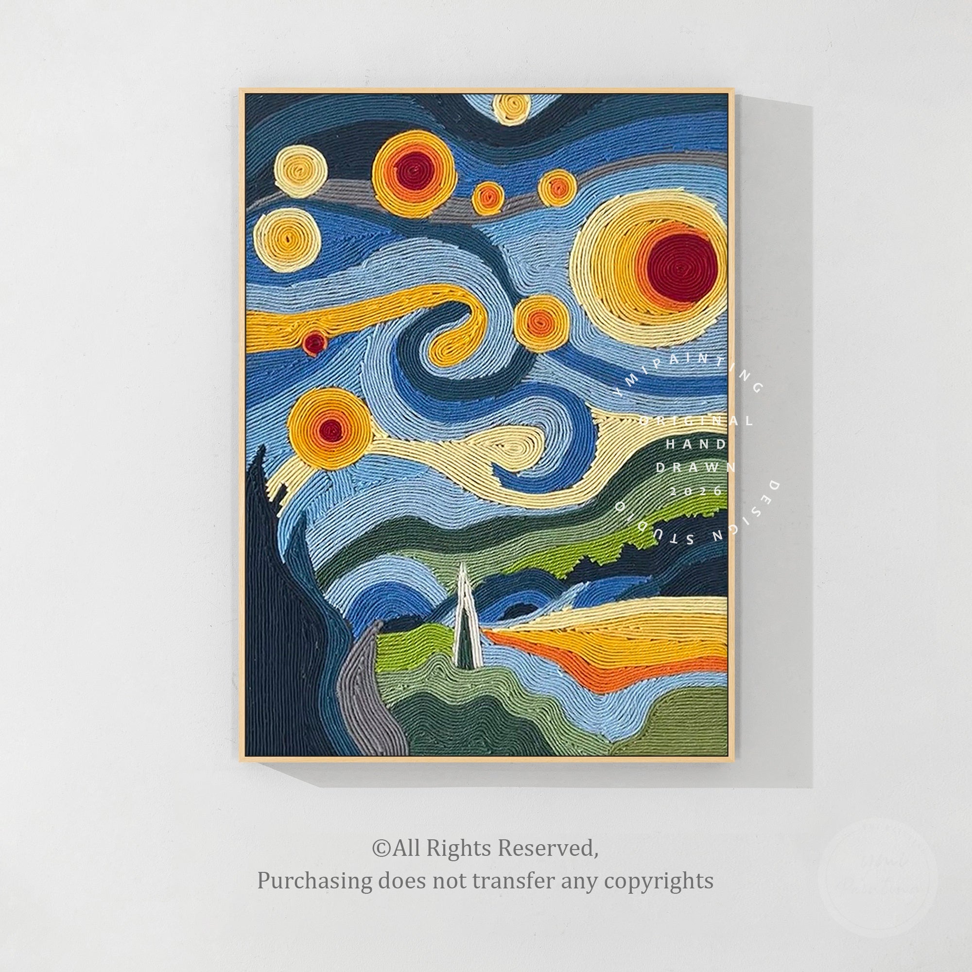 Contemporary woven fiber artwork with landscape inspiration