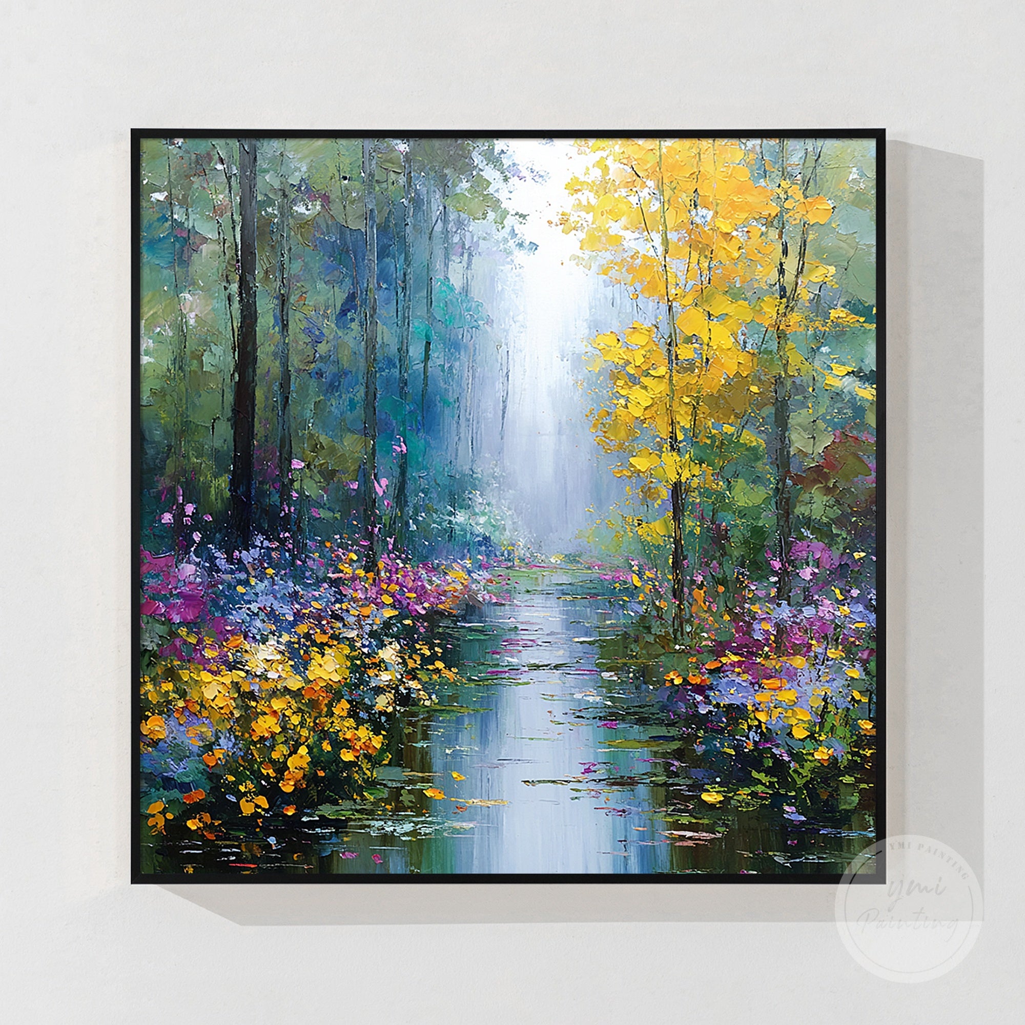 Colorful wildflower landscape art, adding life and harmony to any space.