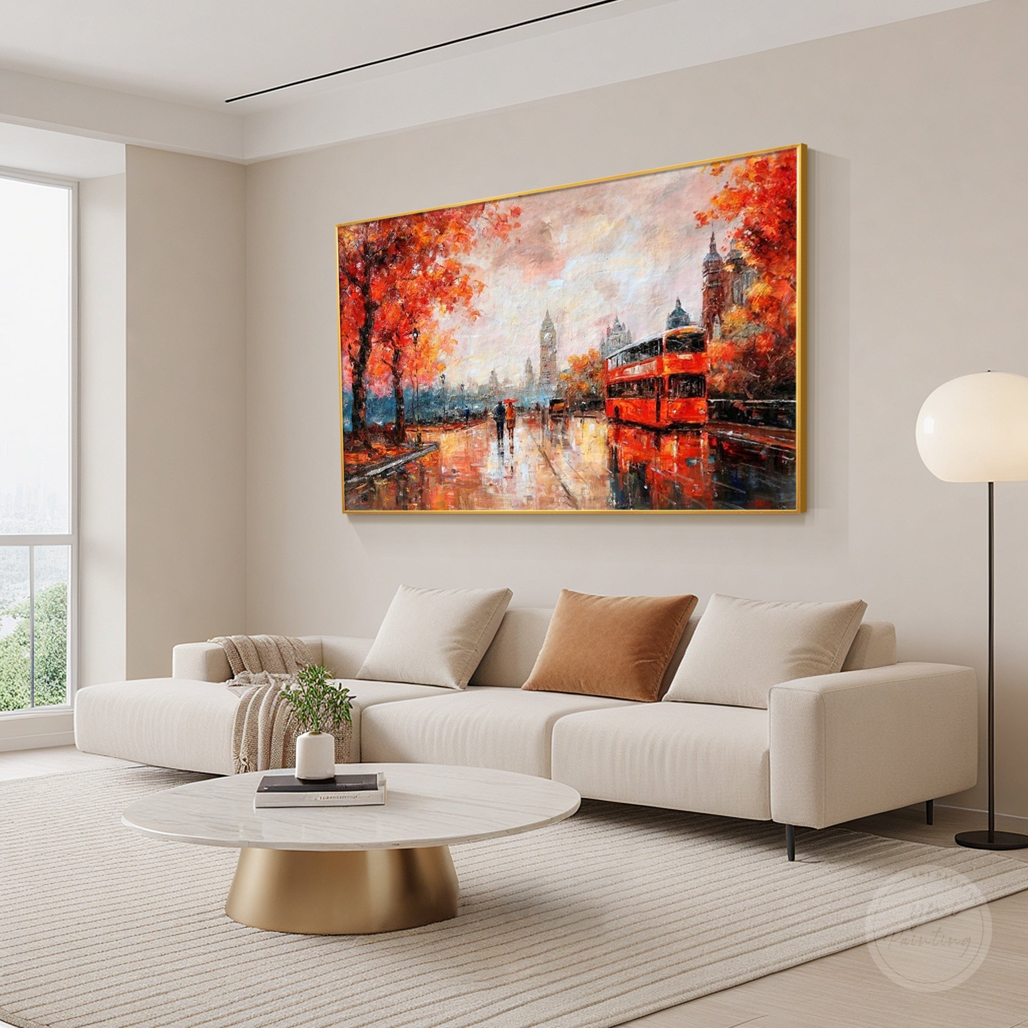 Classic cityscape artwork inspired by London streets