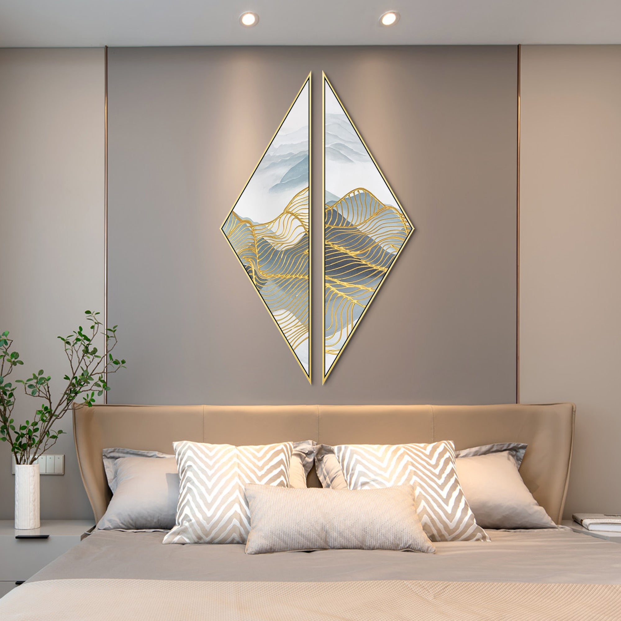 Ink Style Mountain Abstract Canvas