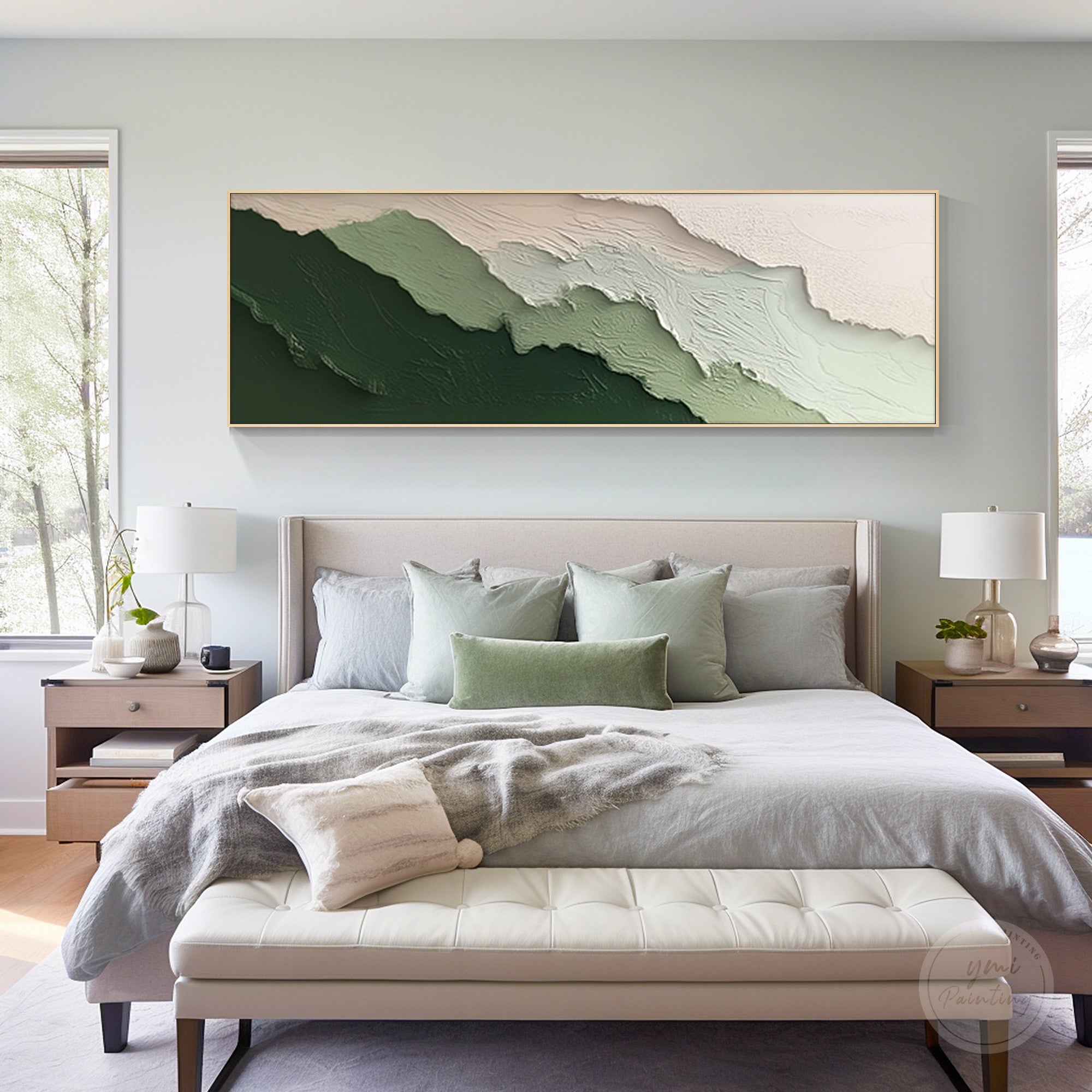 modern canvas mountain art