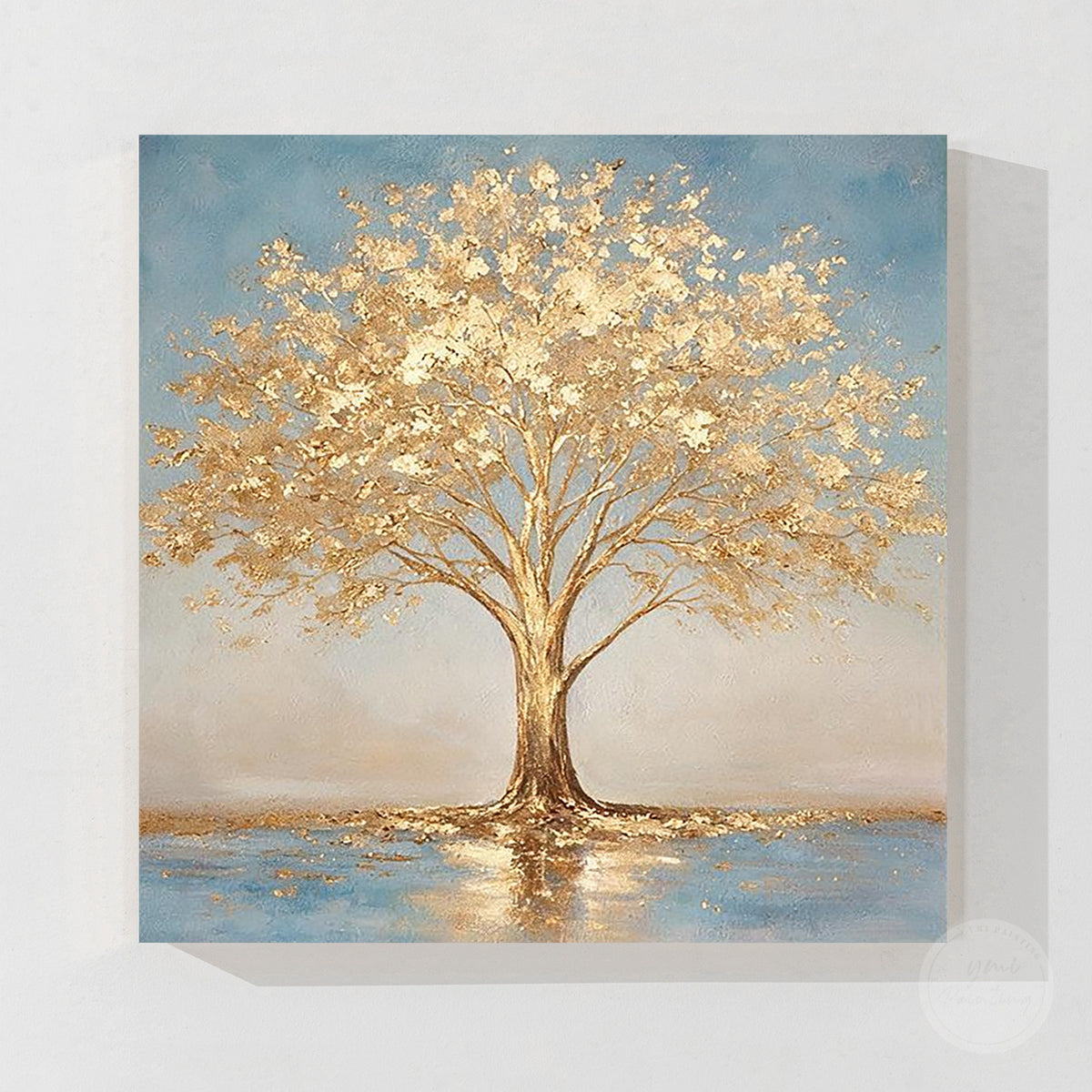Elegant Tree of Life artwork with metallic gold details
