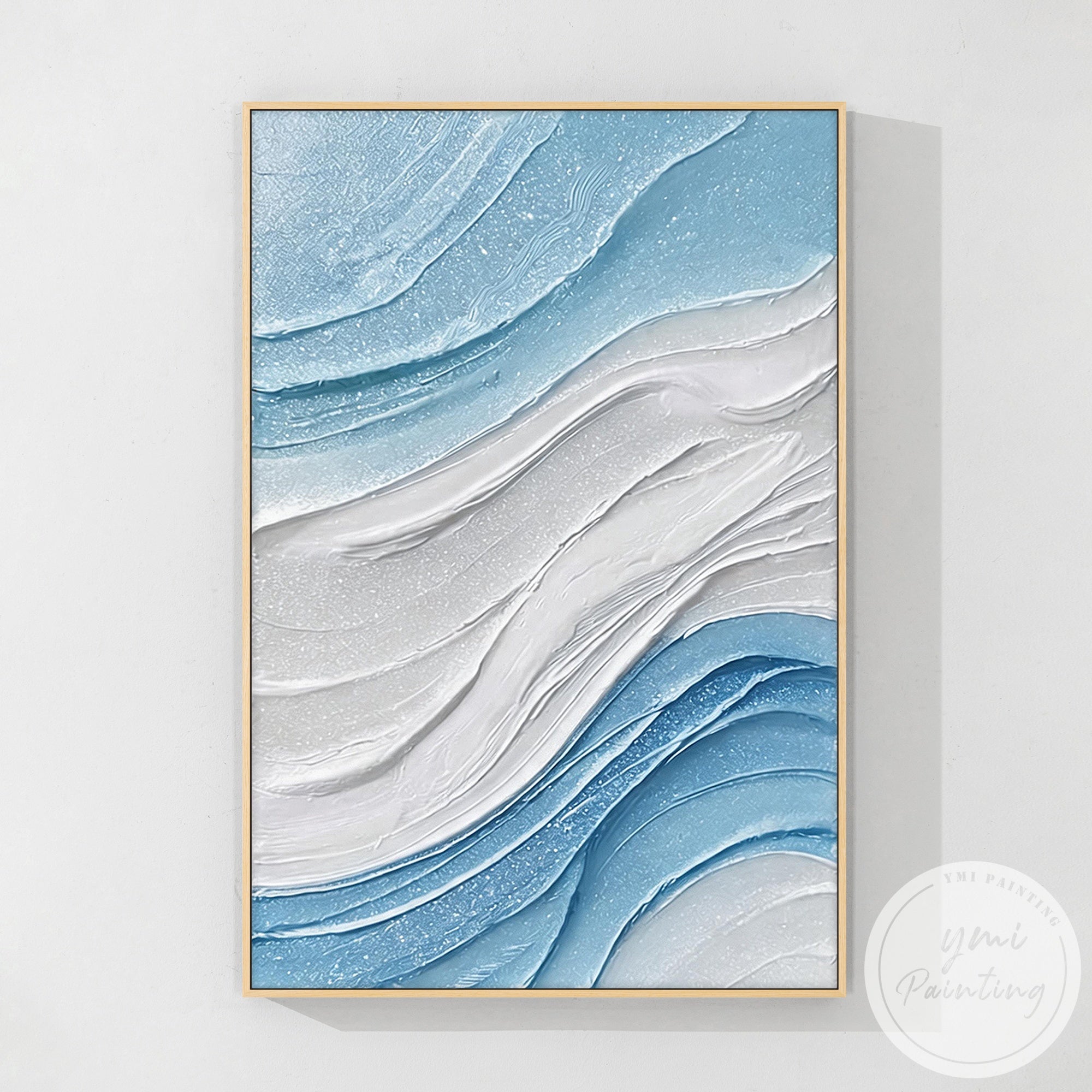 Hand painted beach inspired abstract wall decor