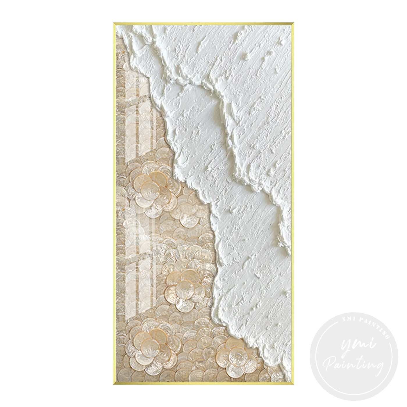 Minimalist champagne gold wall art