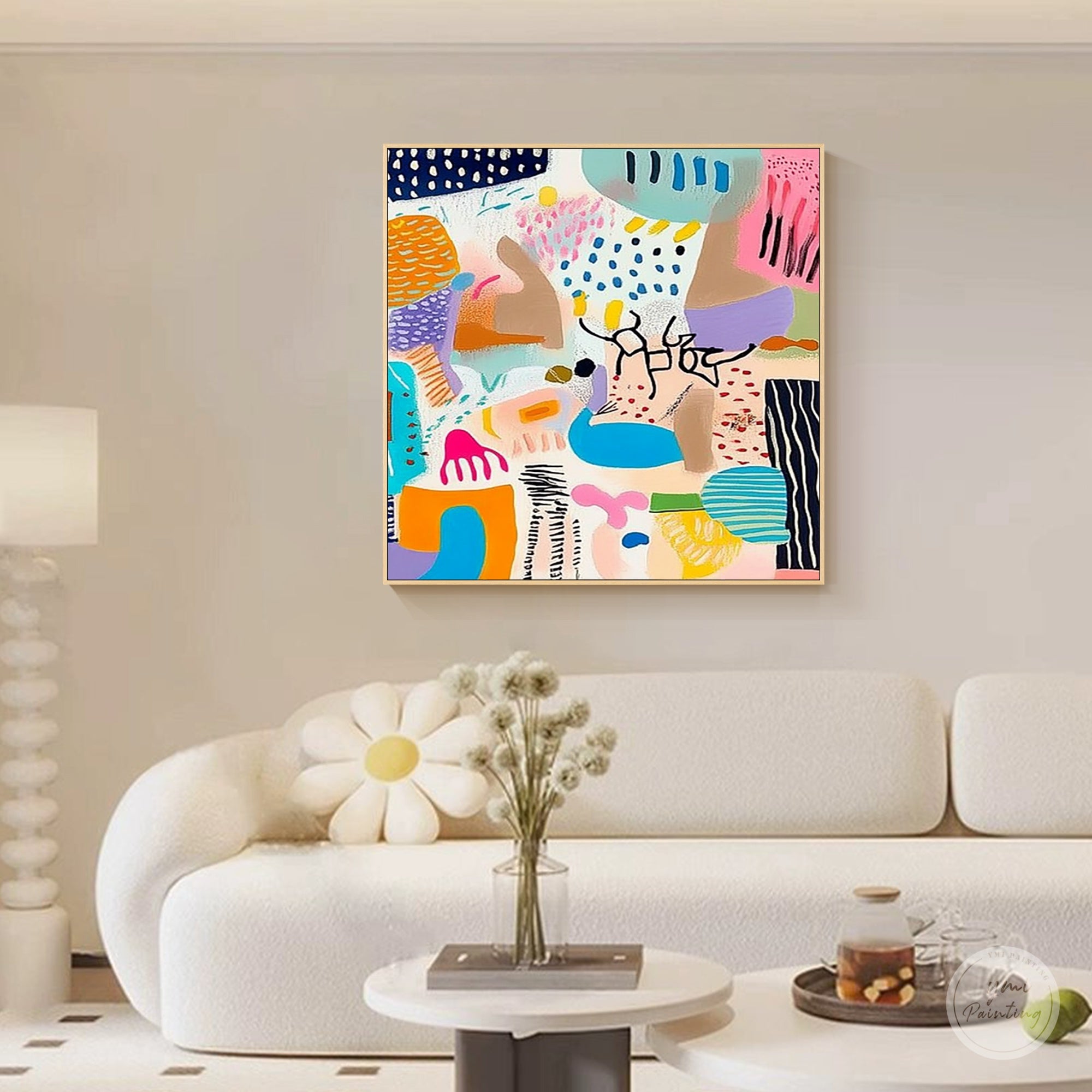 Contemporary art アート カラフル な もの 誘惑 - モダンアート抽象画