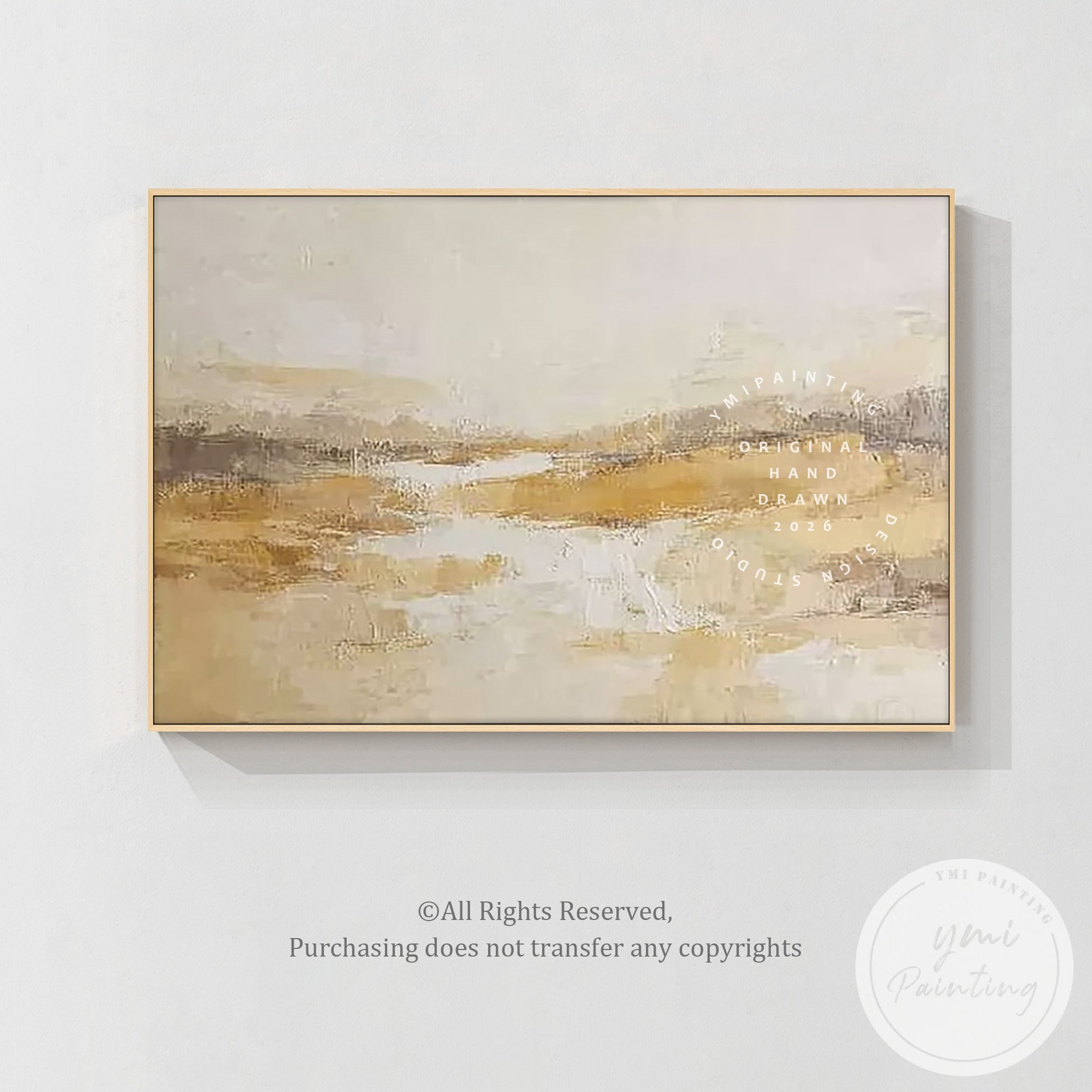 Contemporary beige textured artwork
