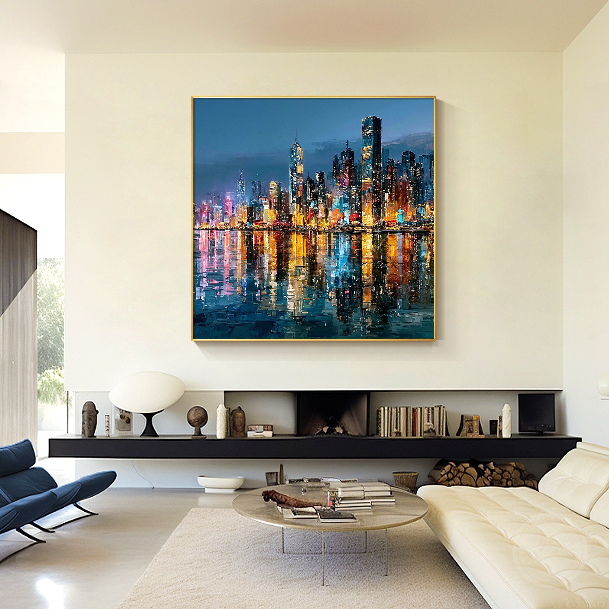 Contemporary Victoria Harbour city wall artwork