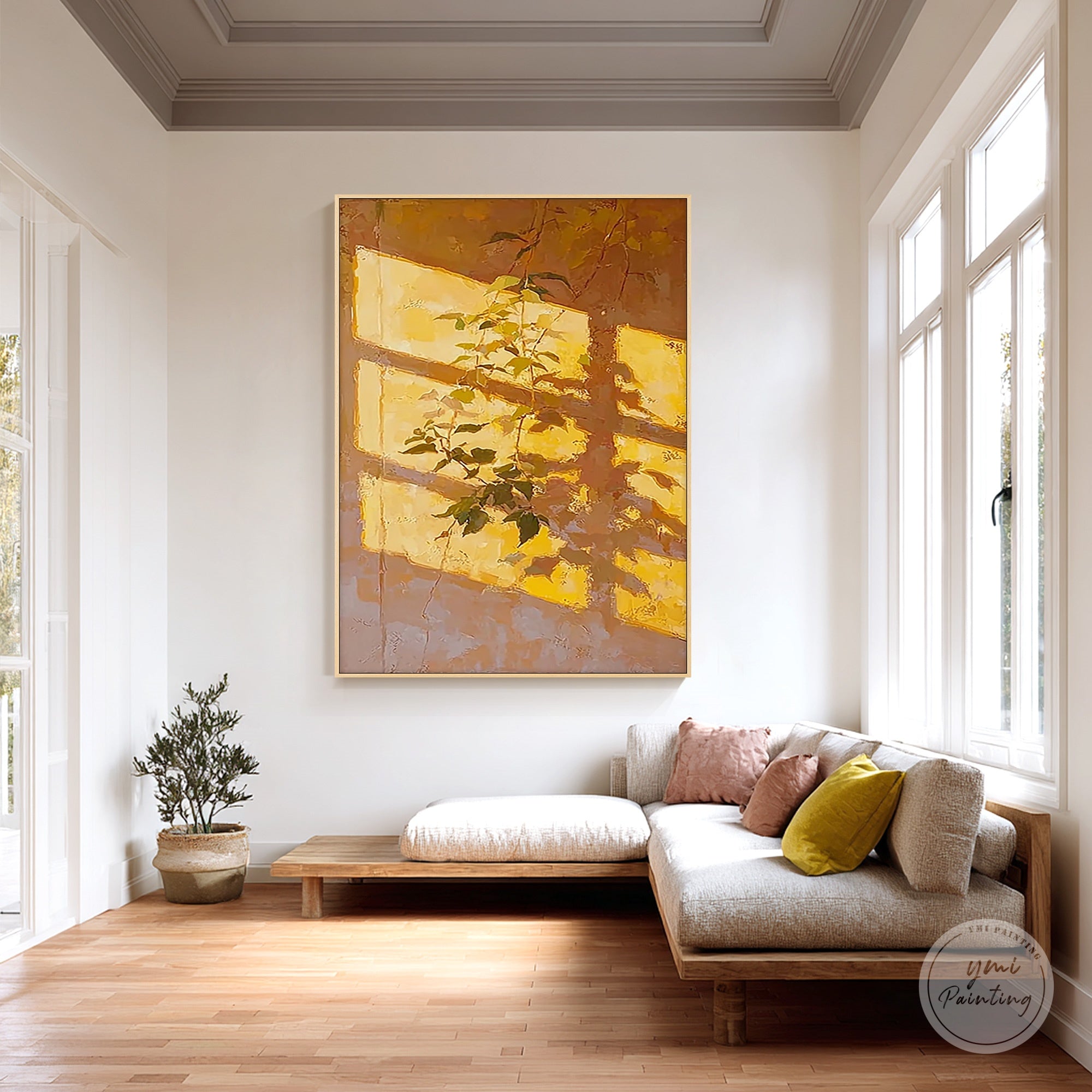 Modern nature inspired wall painting