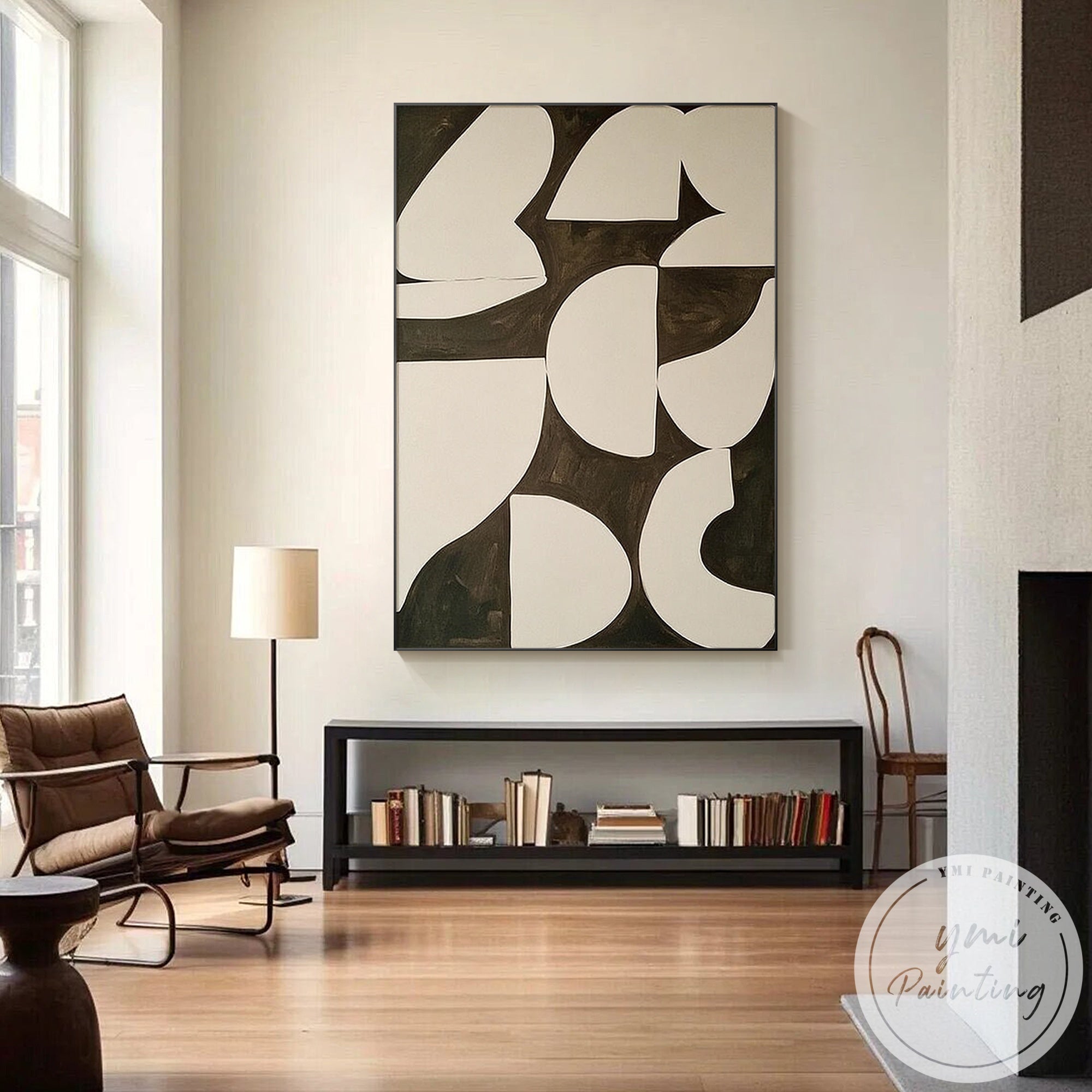 Mid century modern geometric wall art design print