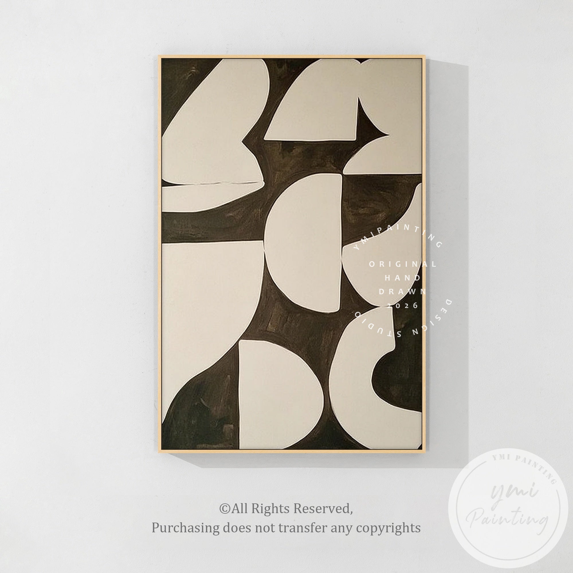 Modern neutral palette abstract wall decor artwork