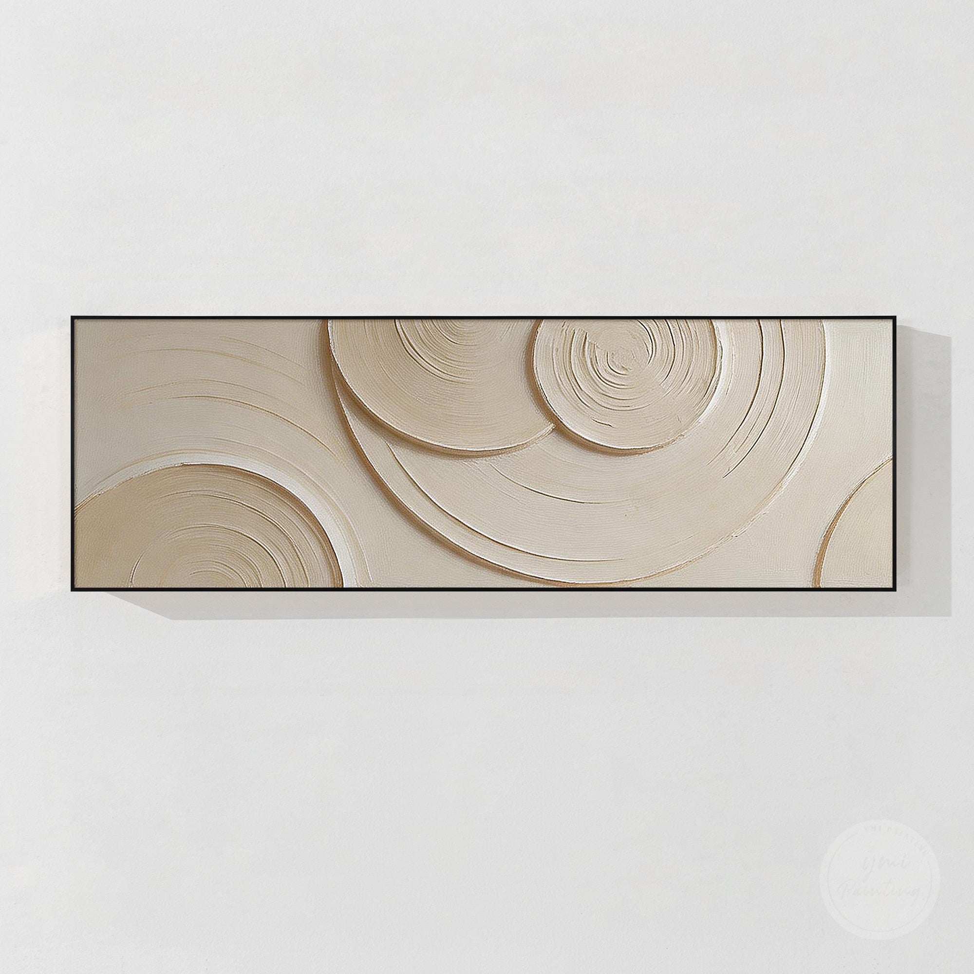Luxury neutral textured wall art with curved patterns