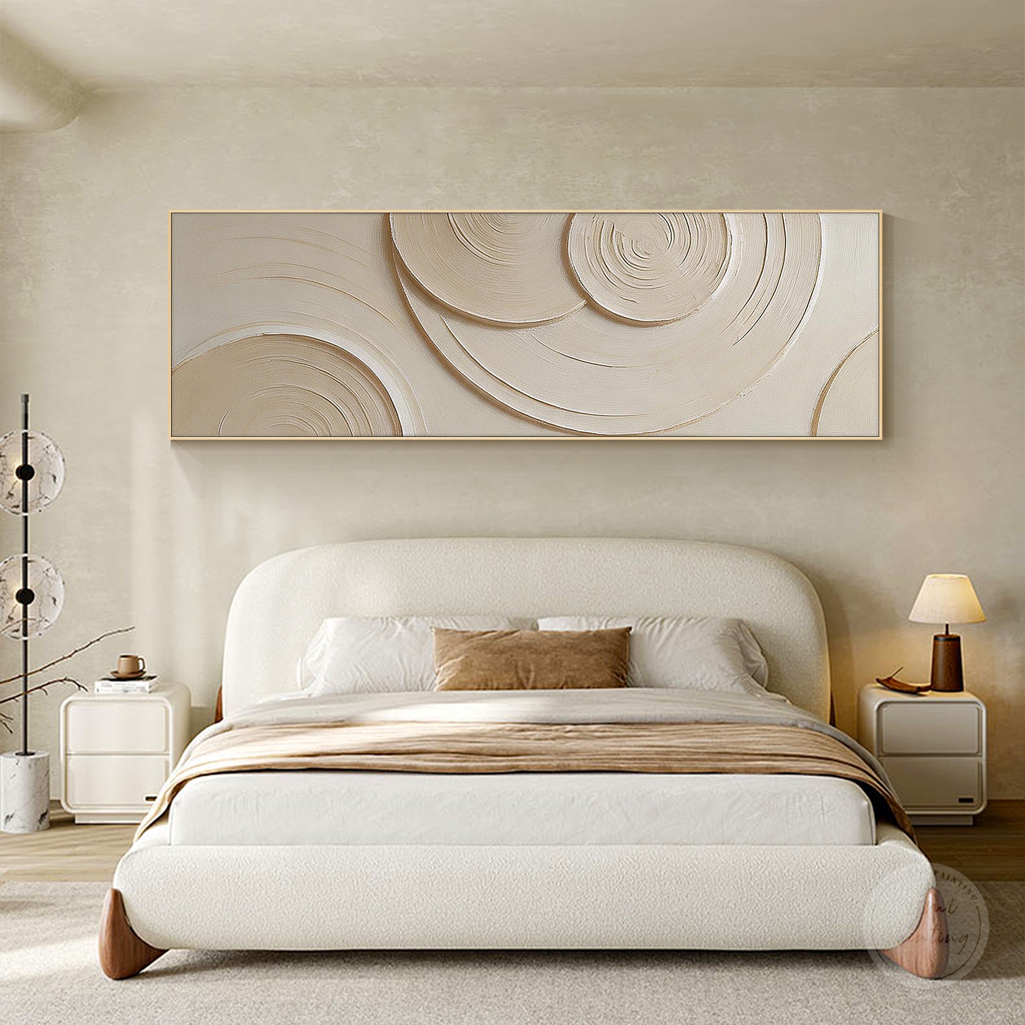 Minimalist 3D circular abstract wall decor artwork
