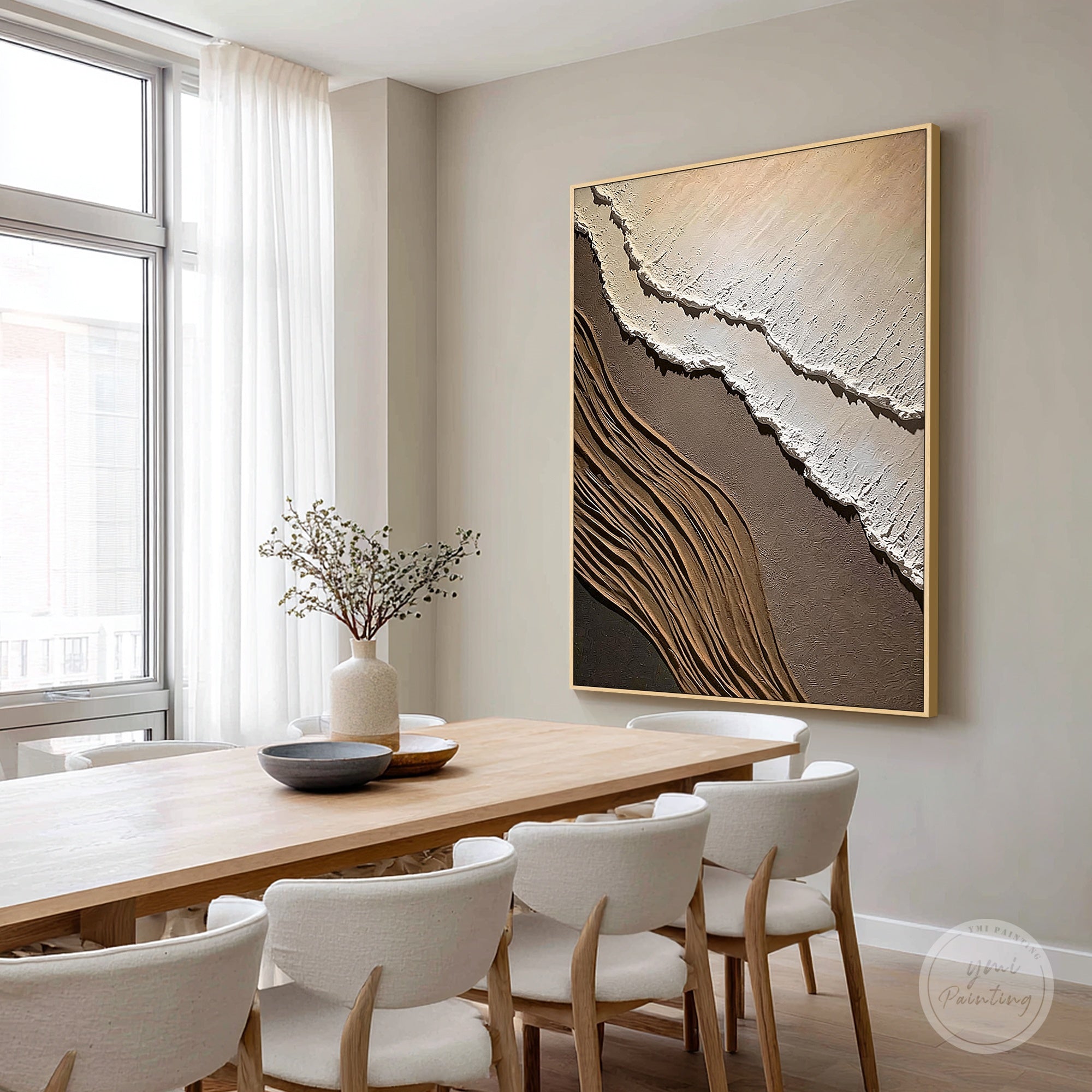 Modern organic surface texture wall painting