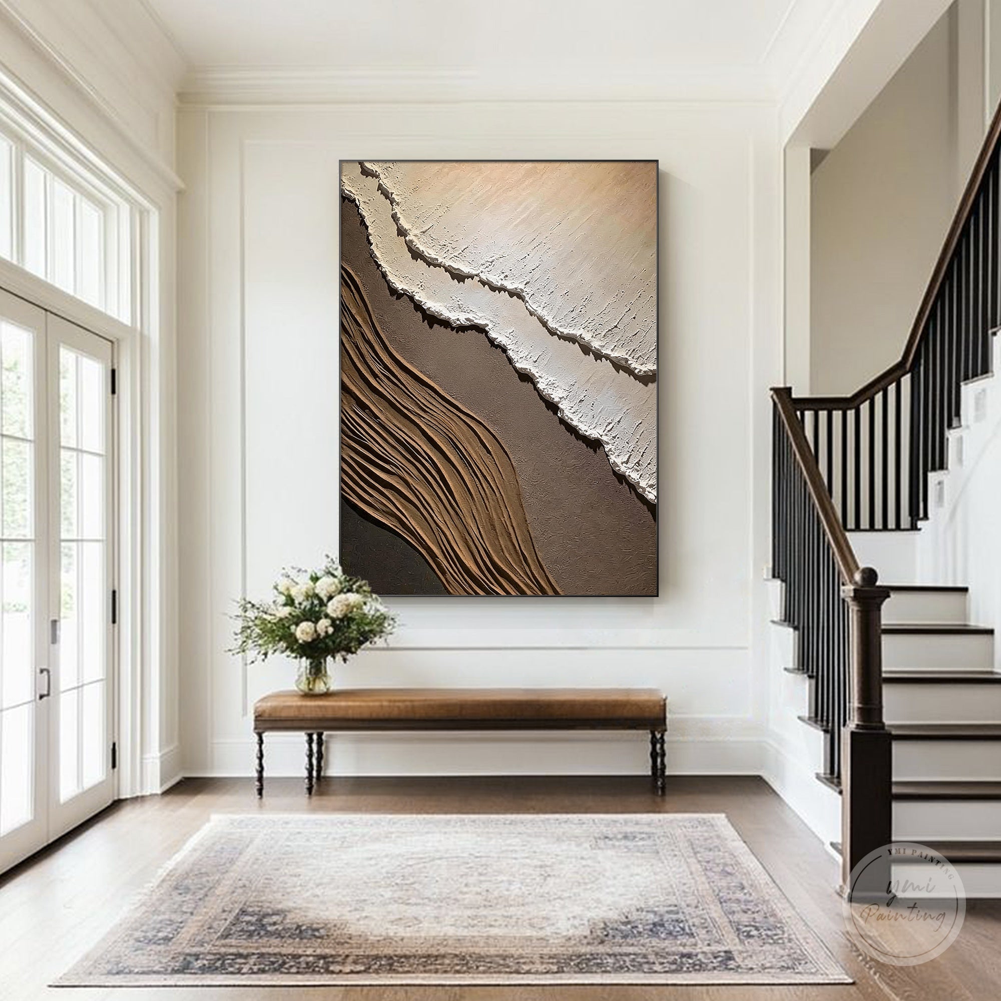 Modern minimalist layered texture wall decor painting
