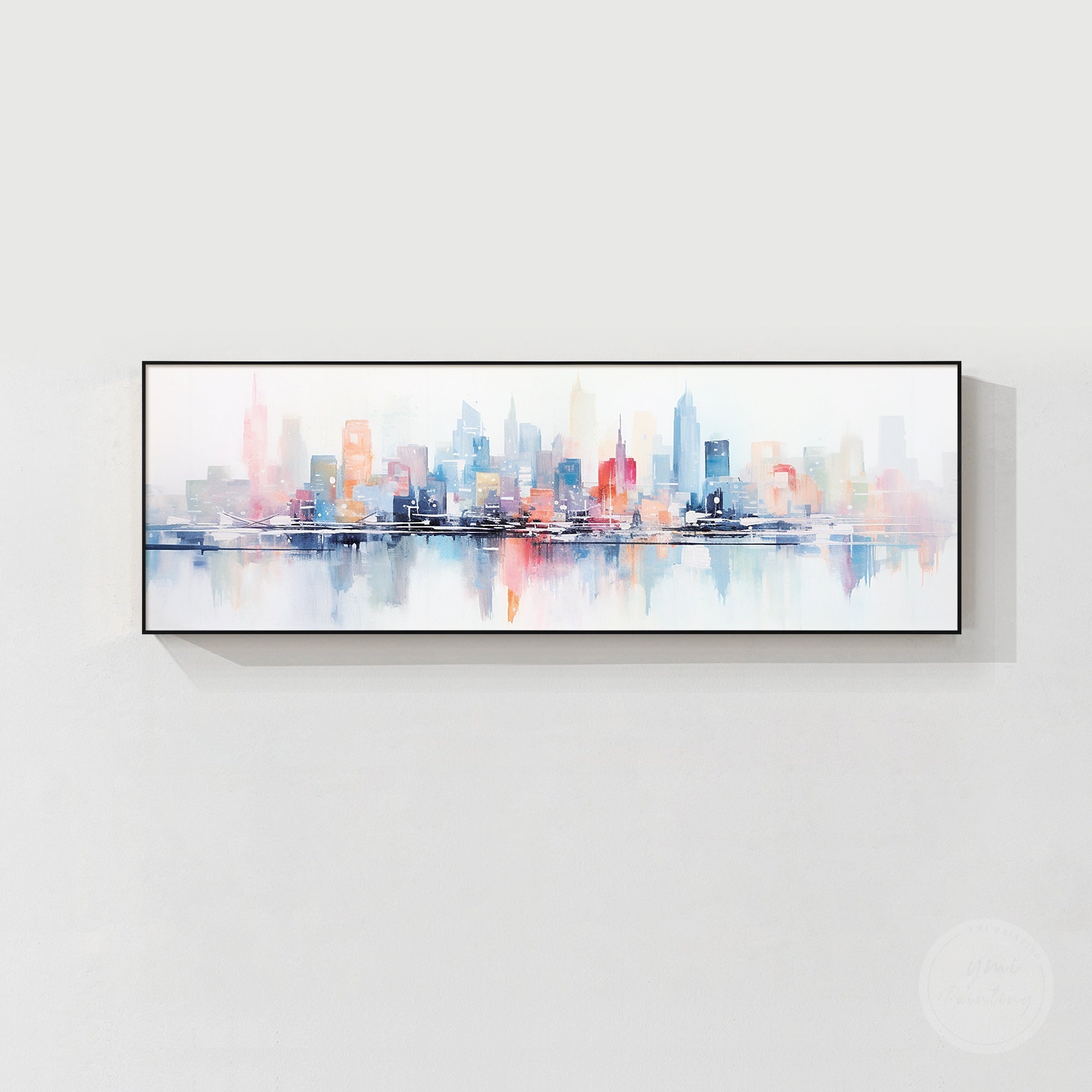 Modern urban landscape wall artwork
