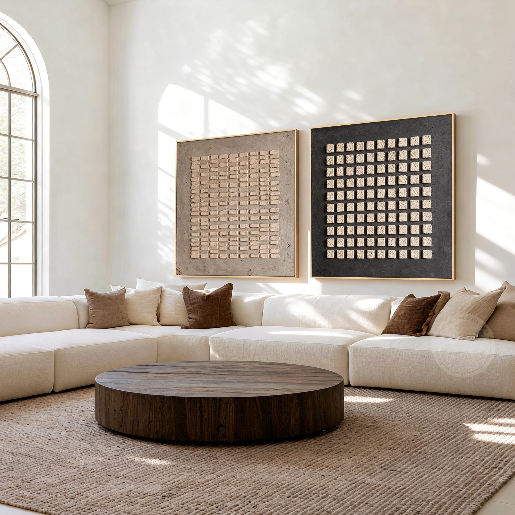 Luxury textured abstract wall art design