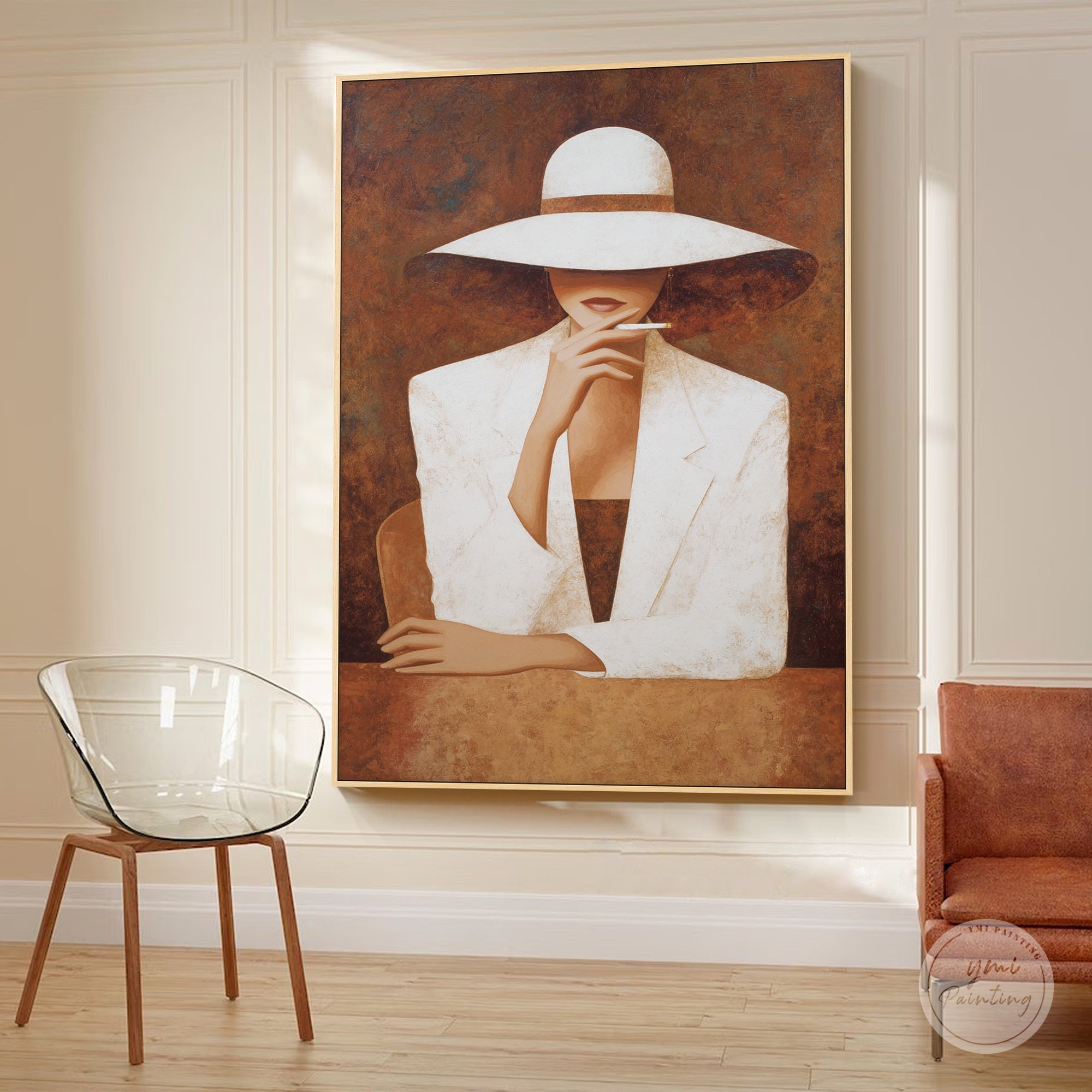 fashion inspired woman wall art minimalist design