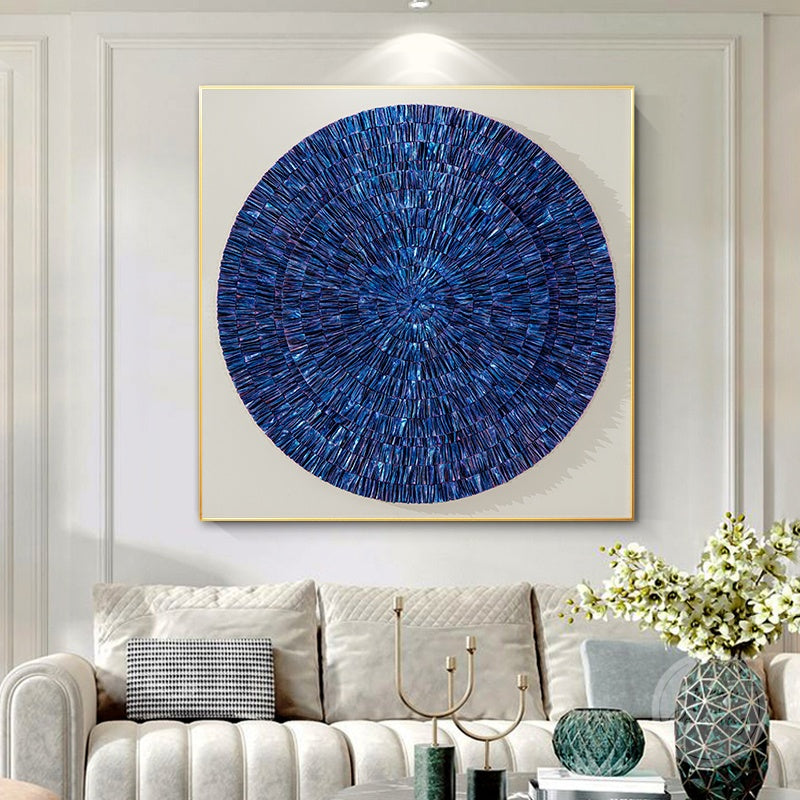 Large oyster shell painting perfect for luxury coastal or modern home décor.