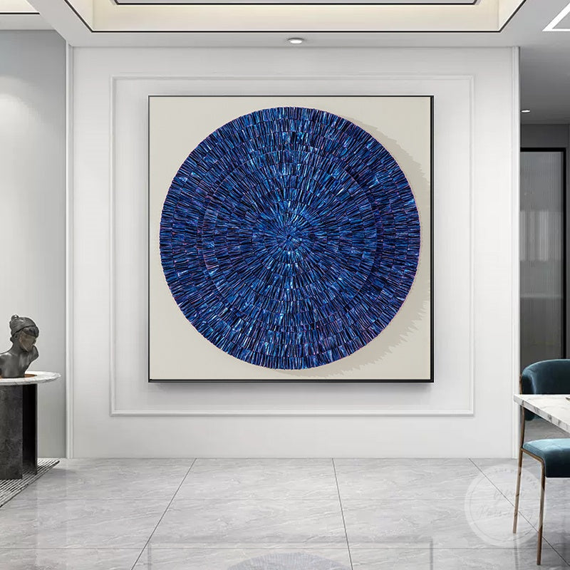 Oyster shell wall art with handcrafted details, adding elegance and sophistication.