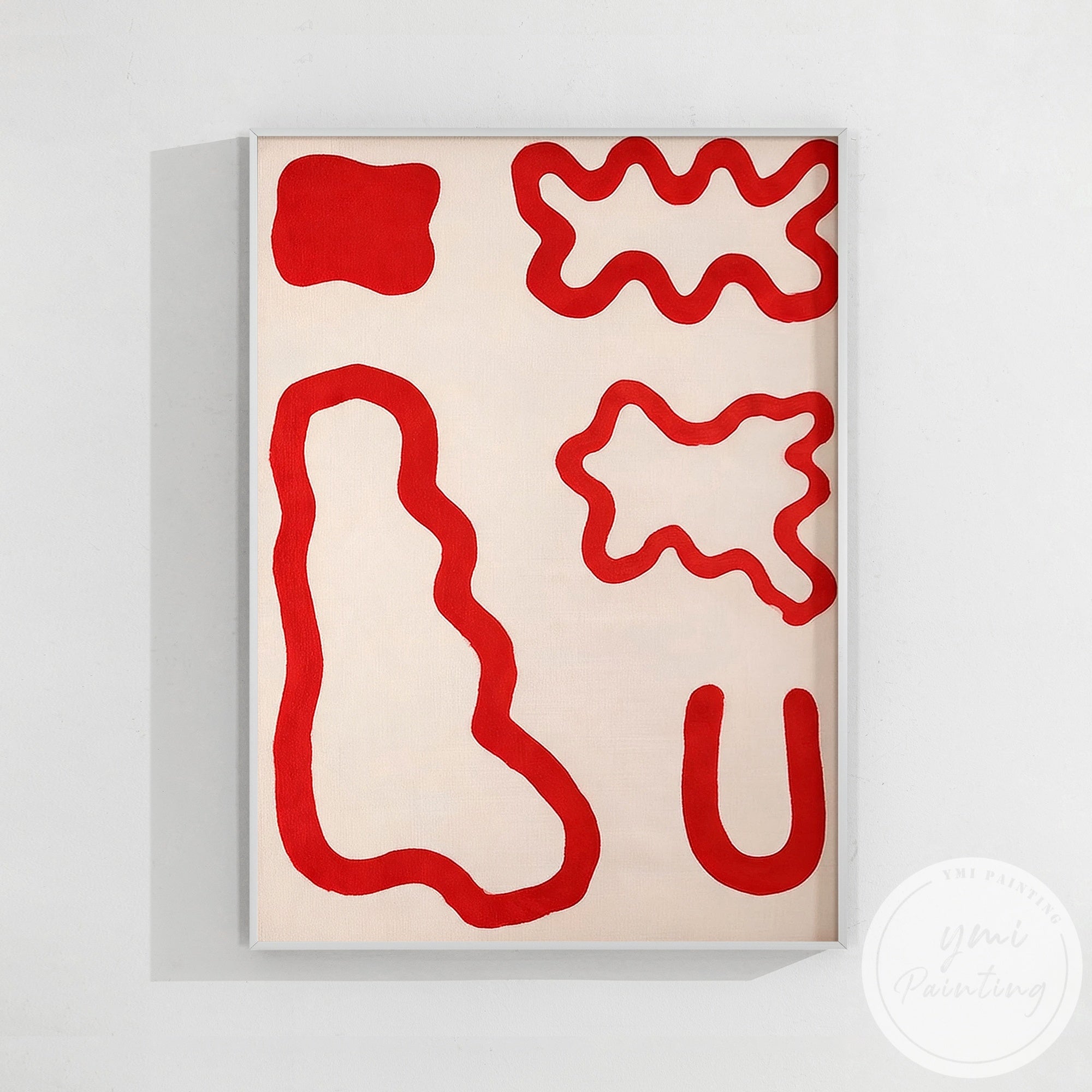 Minimal abstract color block wall art design