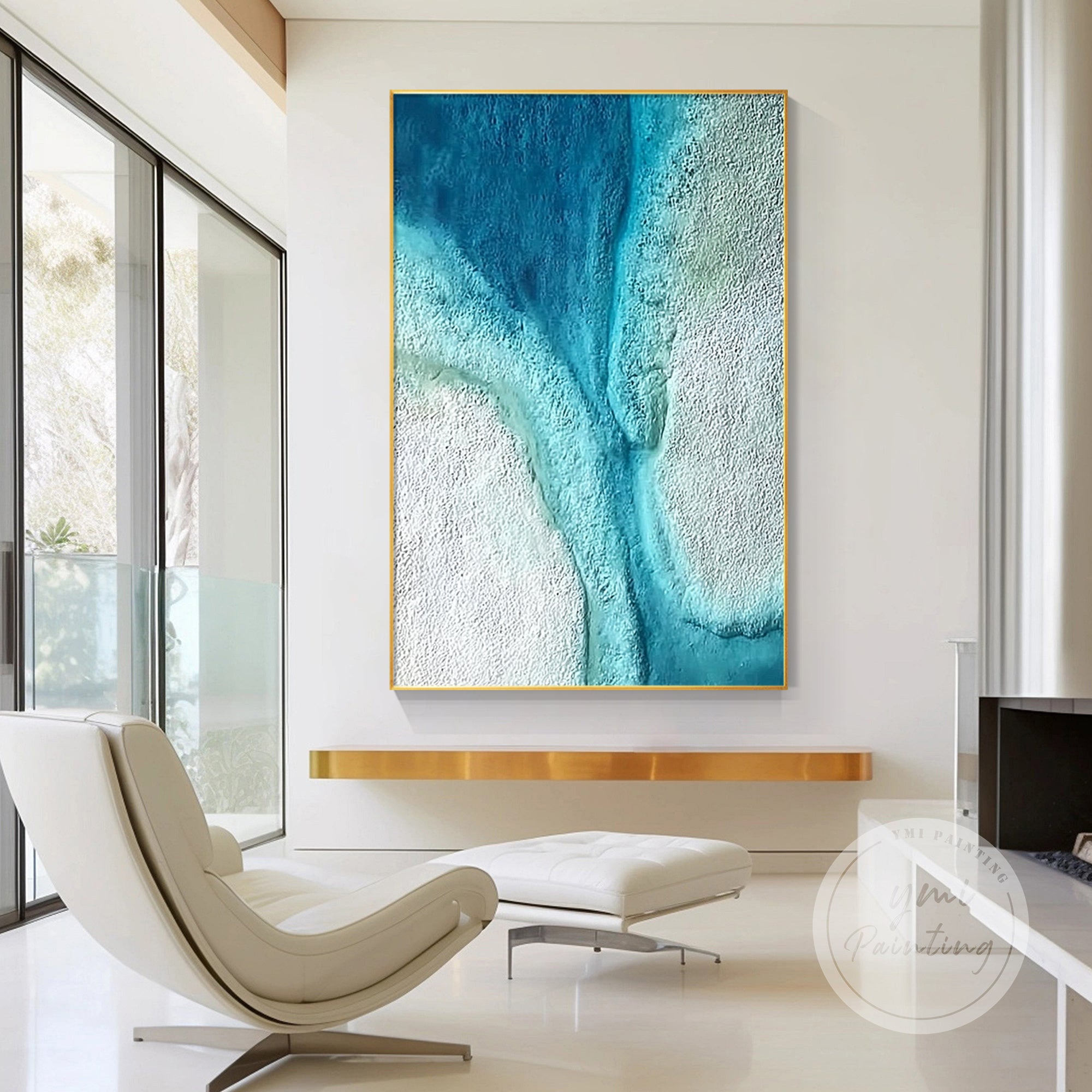 modern ocean inspired textured wall decor