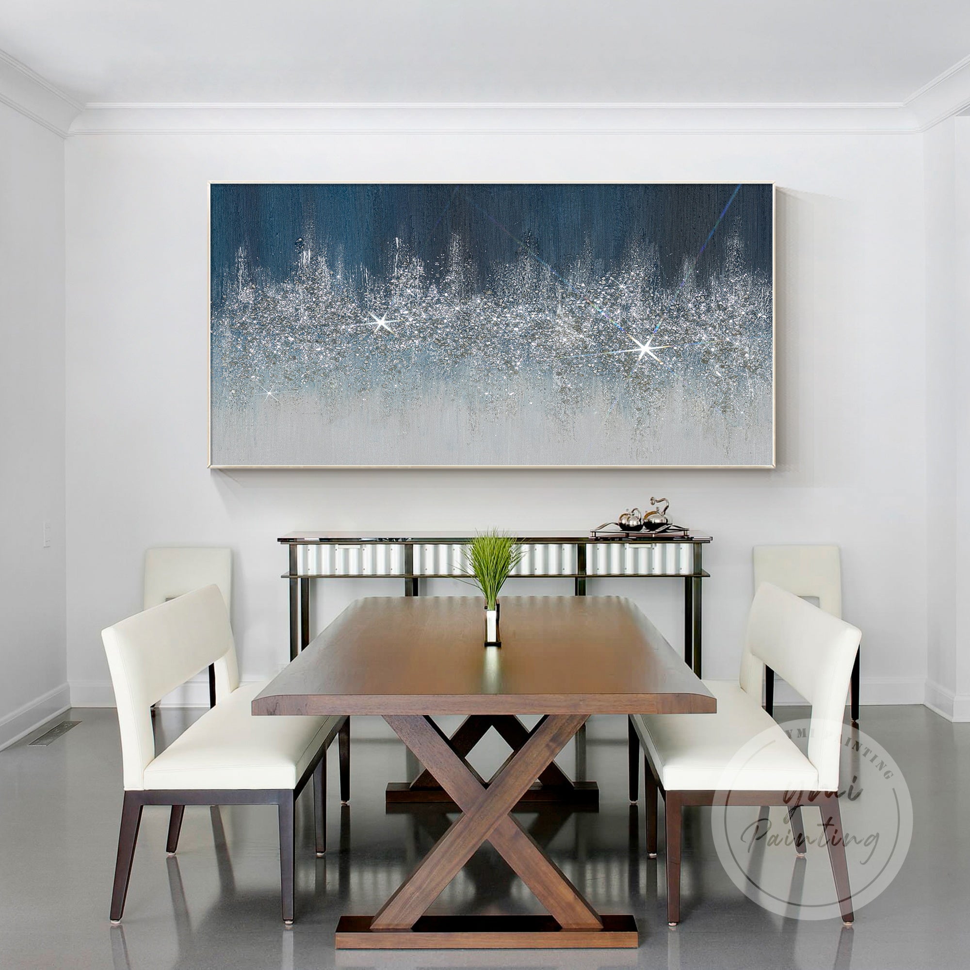 Elegant sparkling abstract painting