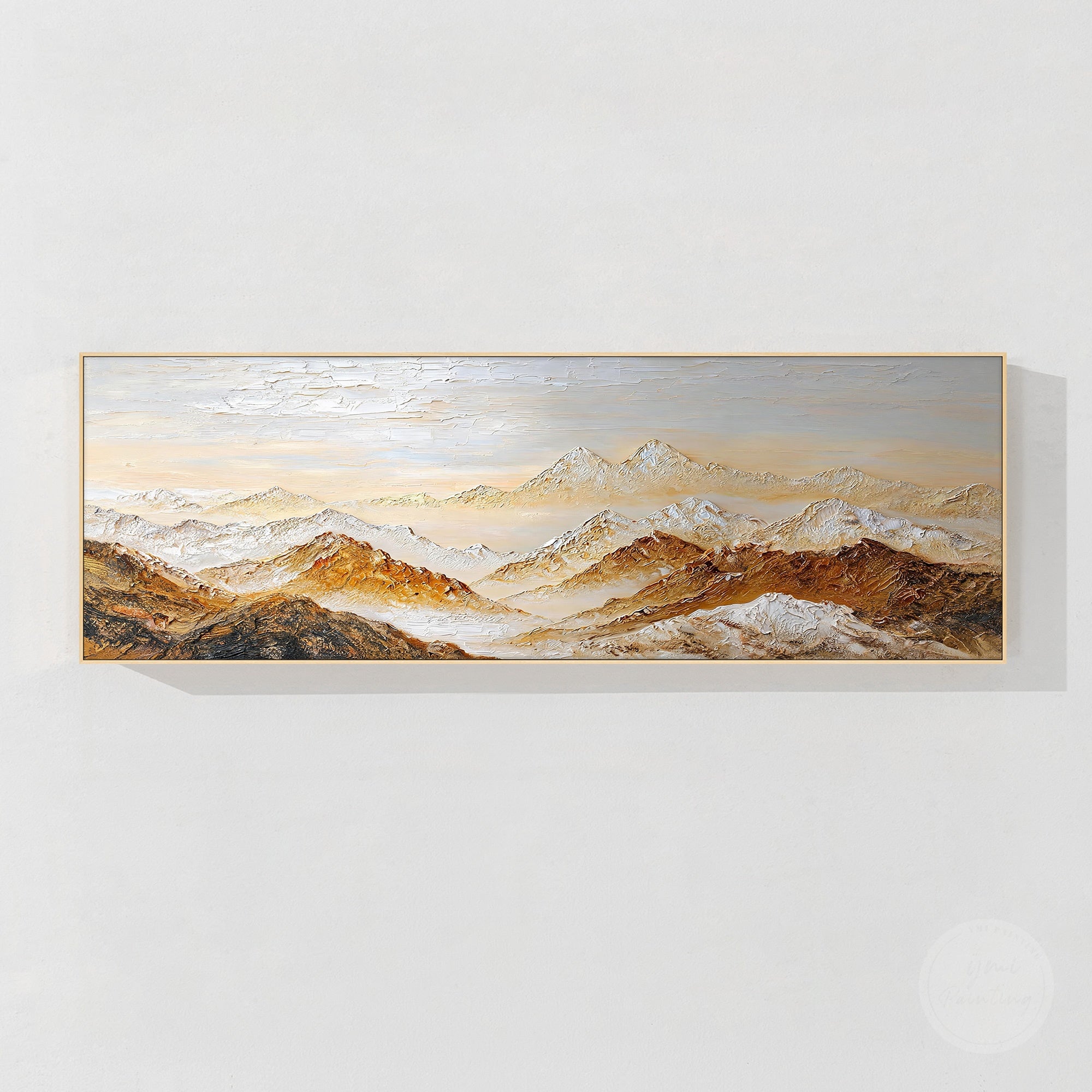 Rustic modern mountain landscape wall artwork