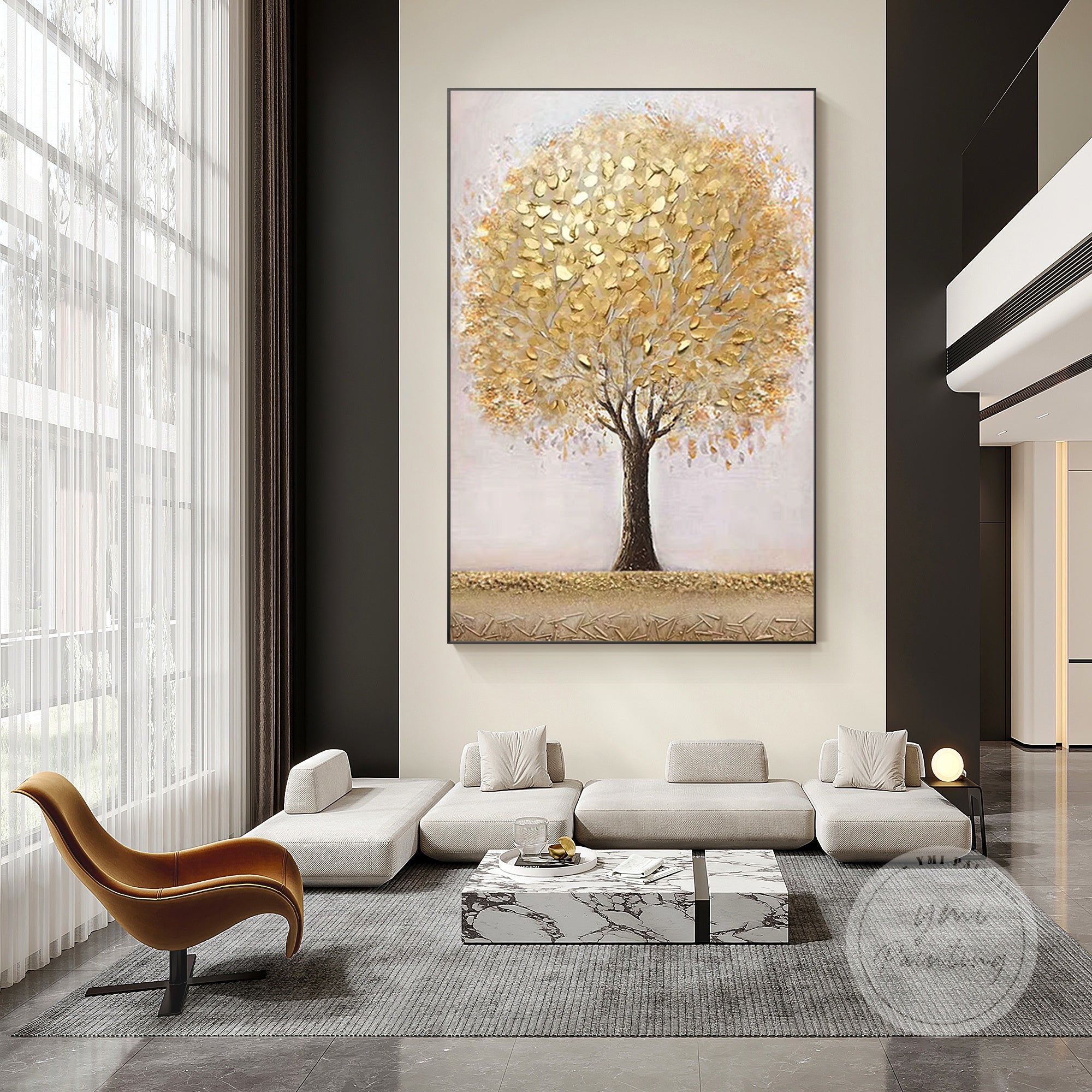 Tree of life wall decor in romantic gold and blush tones