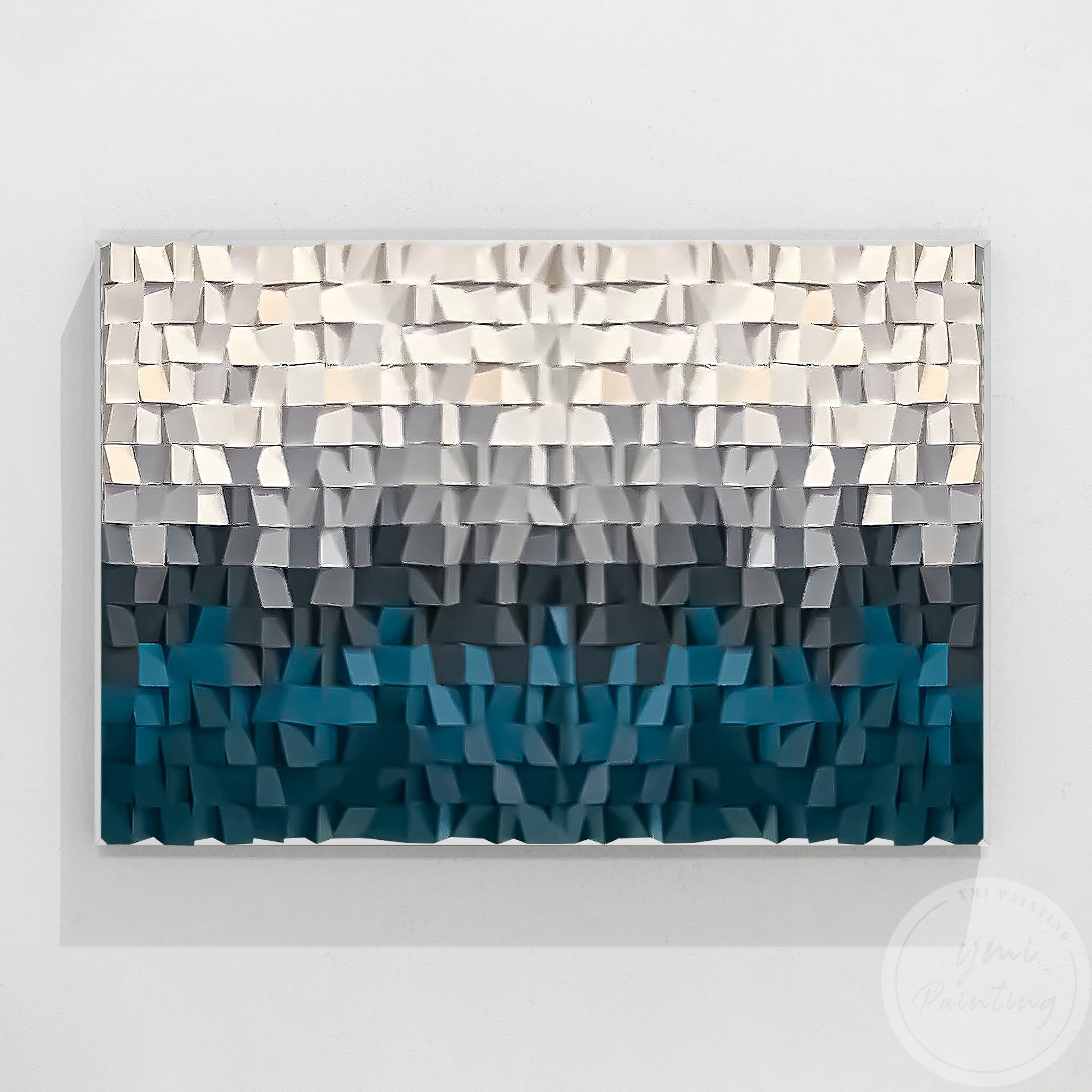 Turquoise Blue Reclaimed Wood Wall Art Premium Wooden Panel