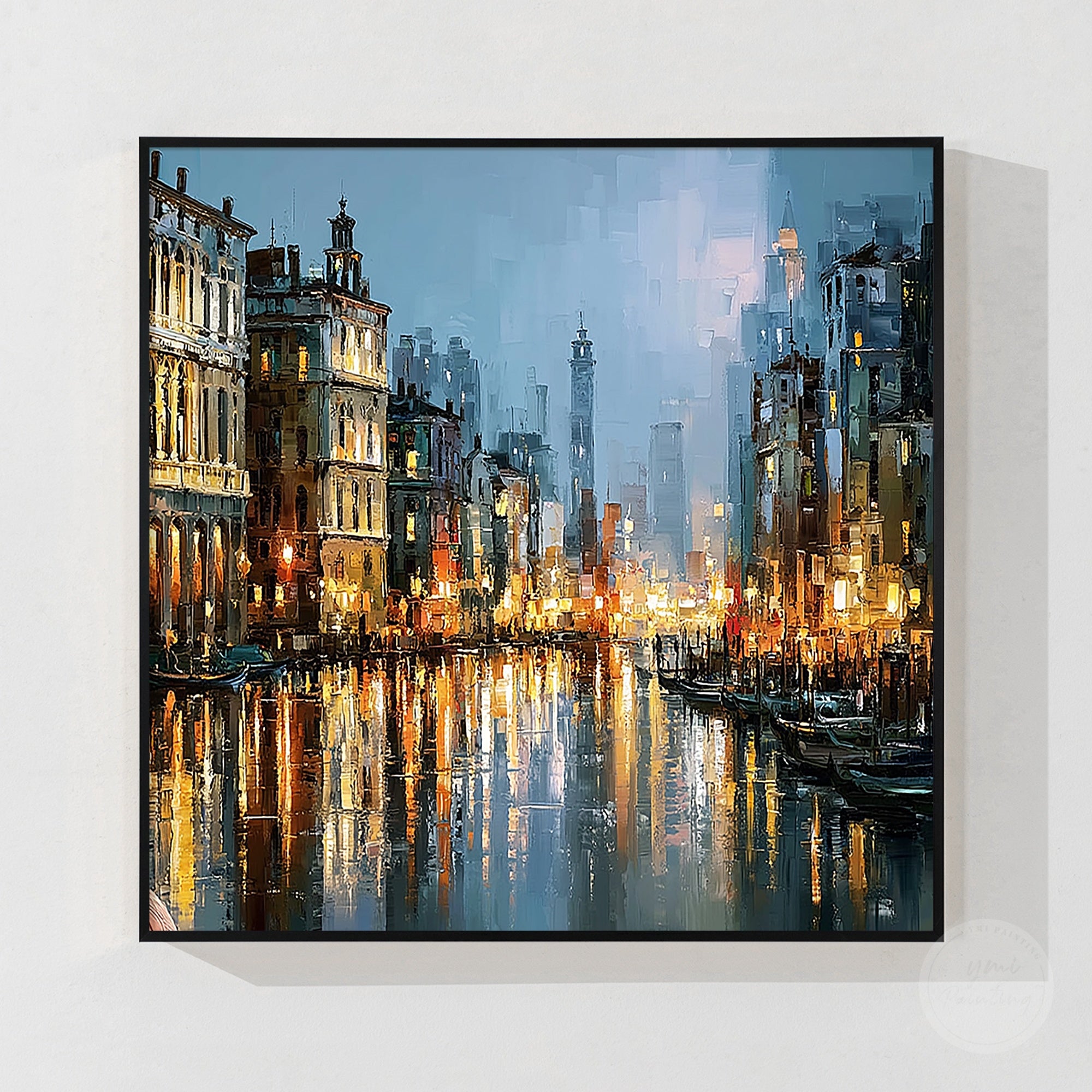 Romantic Venice canal canvas wall decor artwork