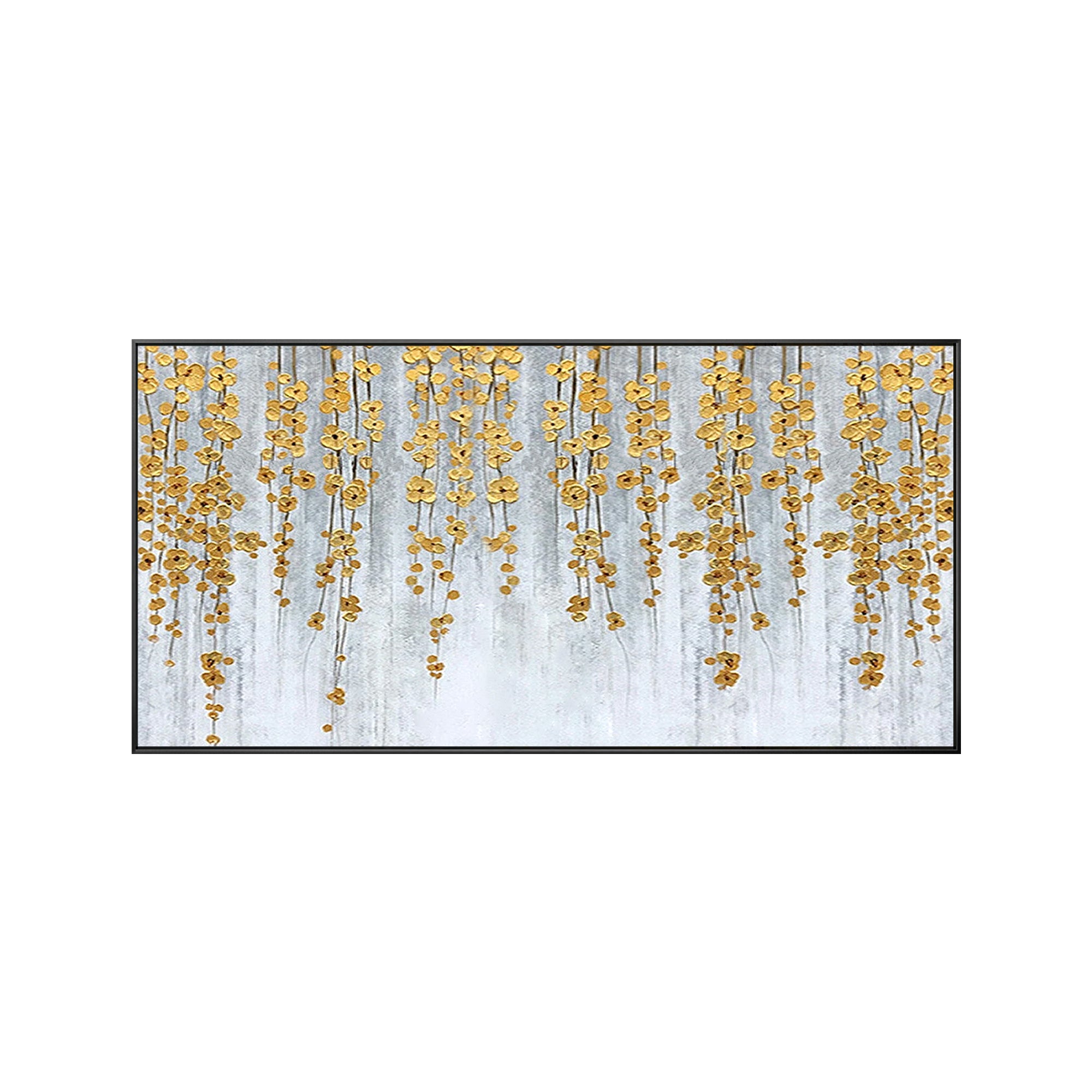 Gold Flower Abstract Textured wall art