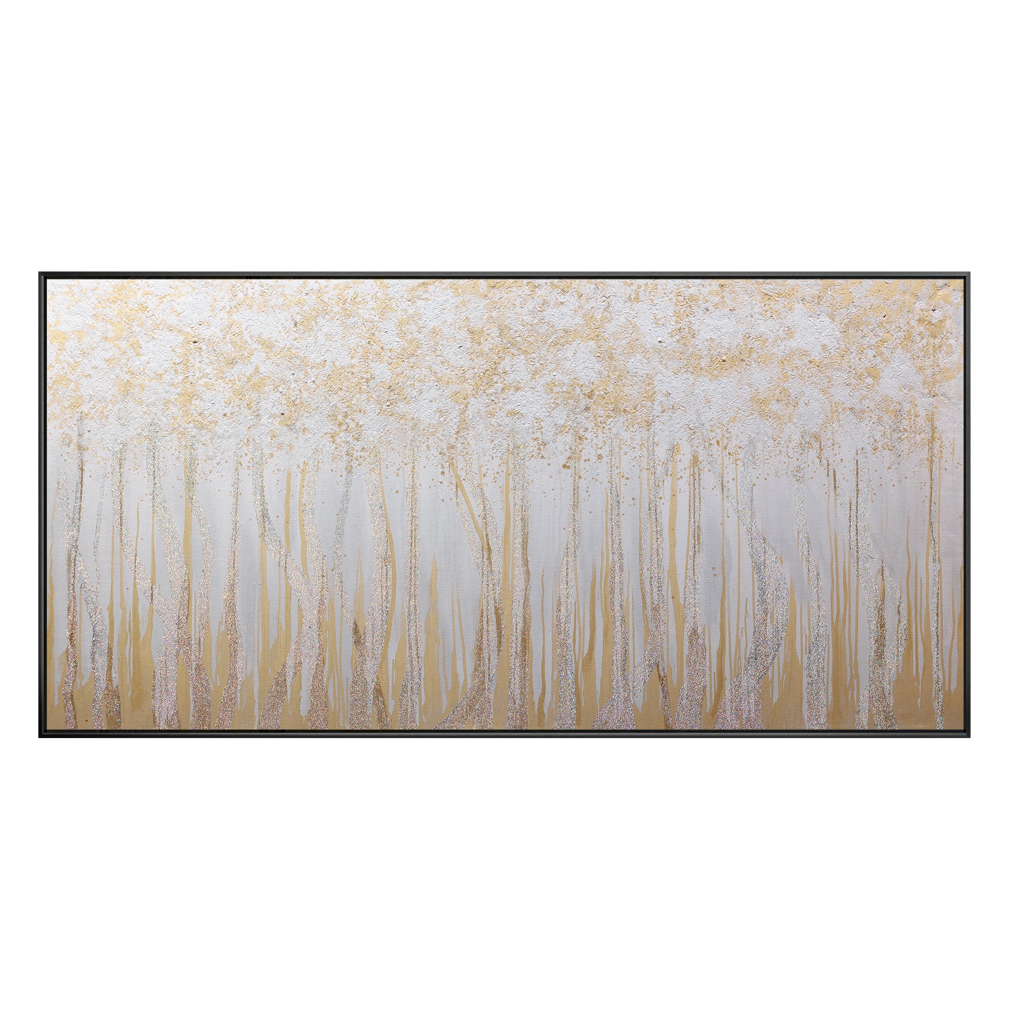 Gold Glitter Abstract Textured wall art